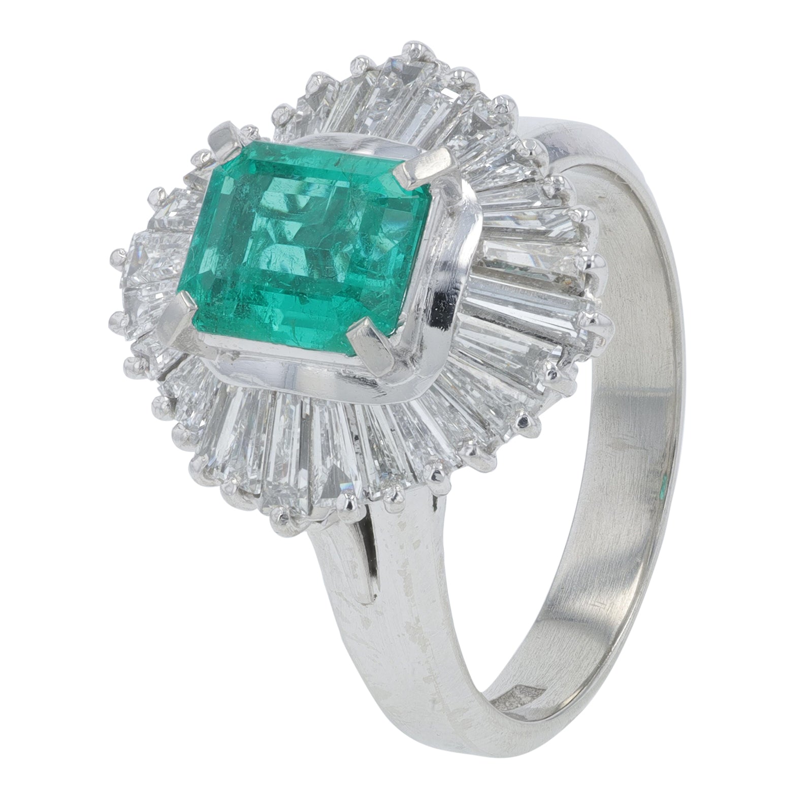 PT900 1.18 CTW Emerald Ring