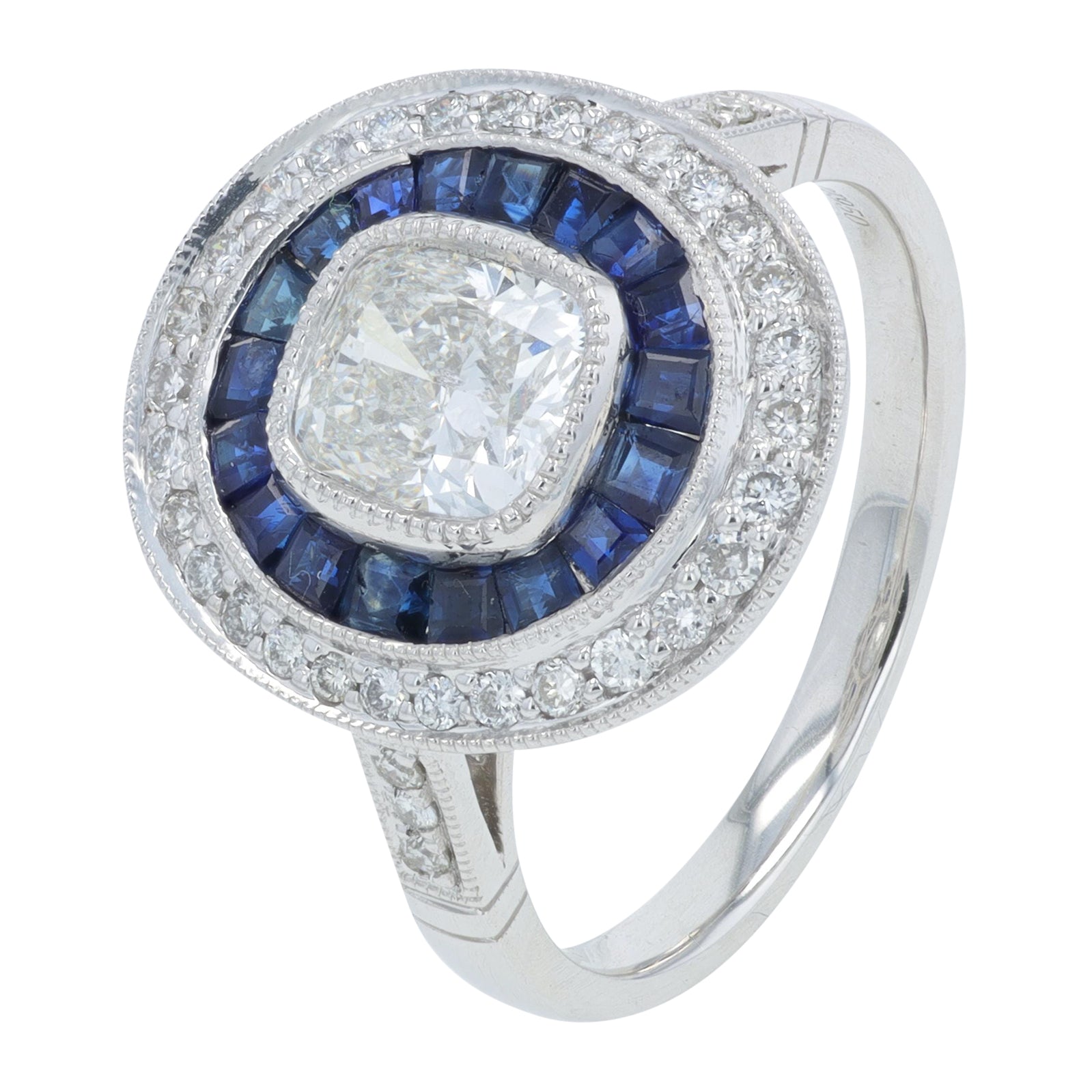 PT950 .92 CTW Sapphire Ring