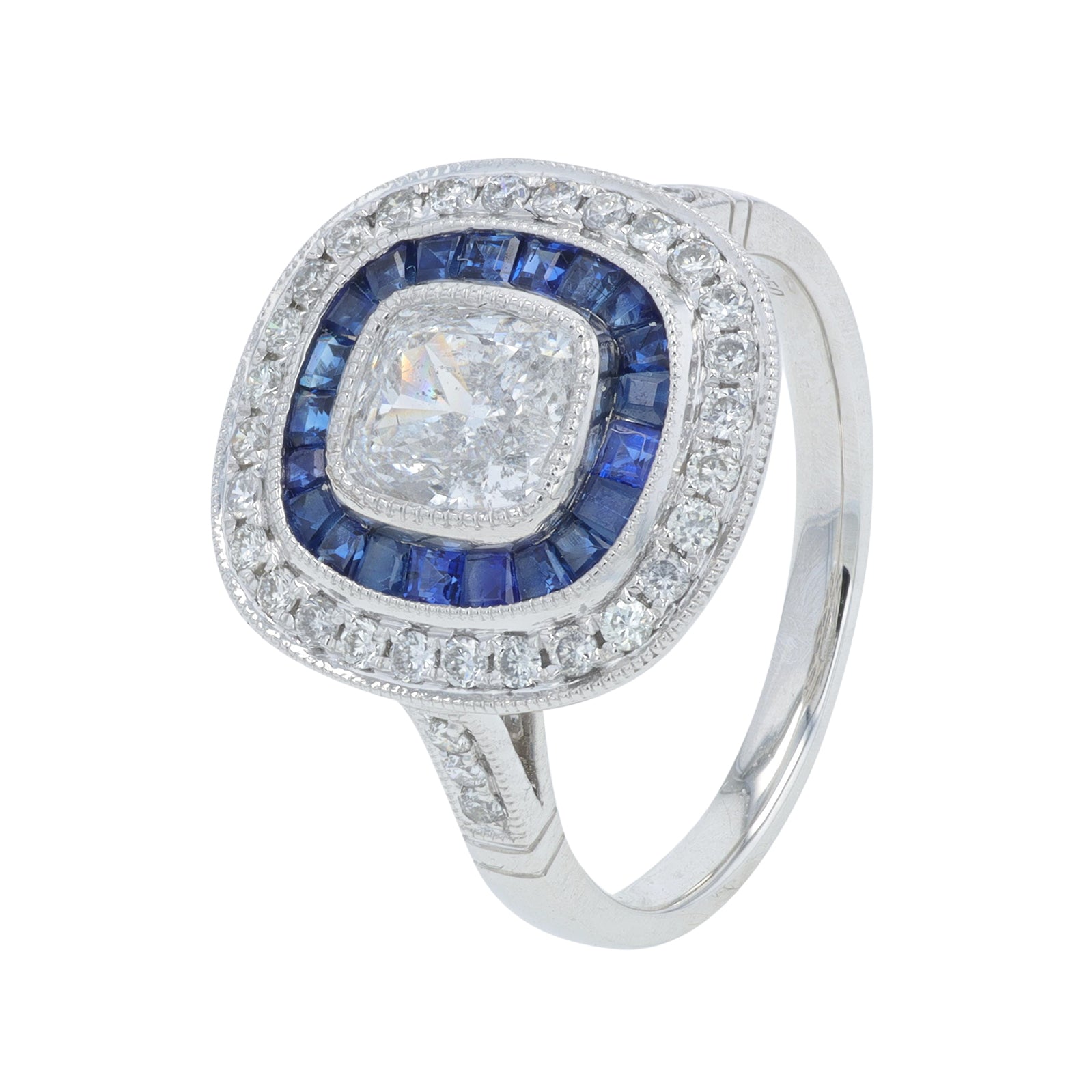 PT950 .58 CTW Sapphire Ring