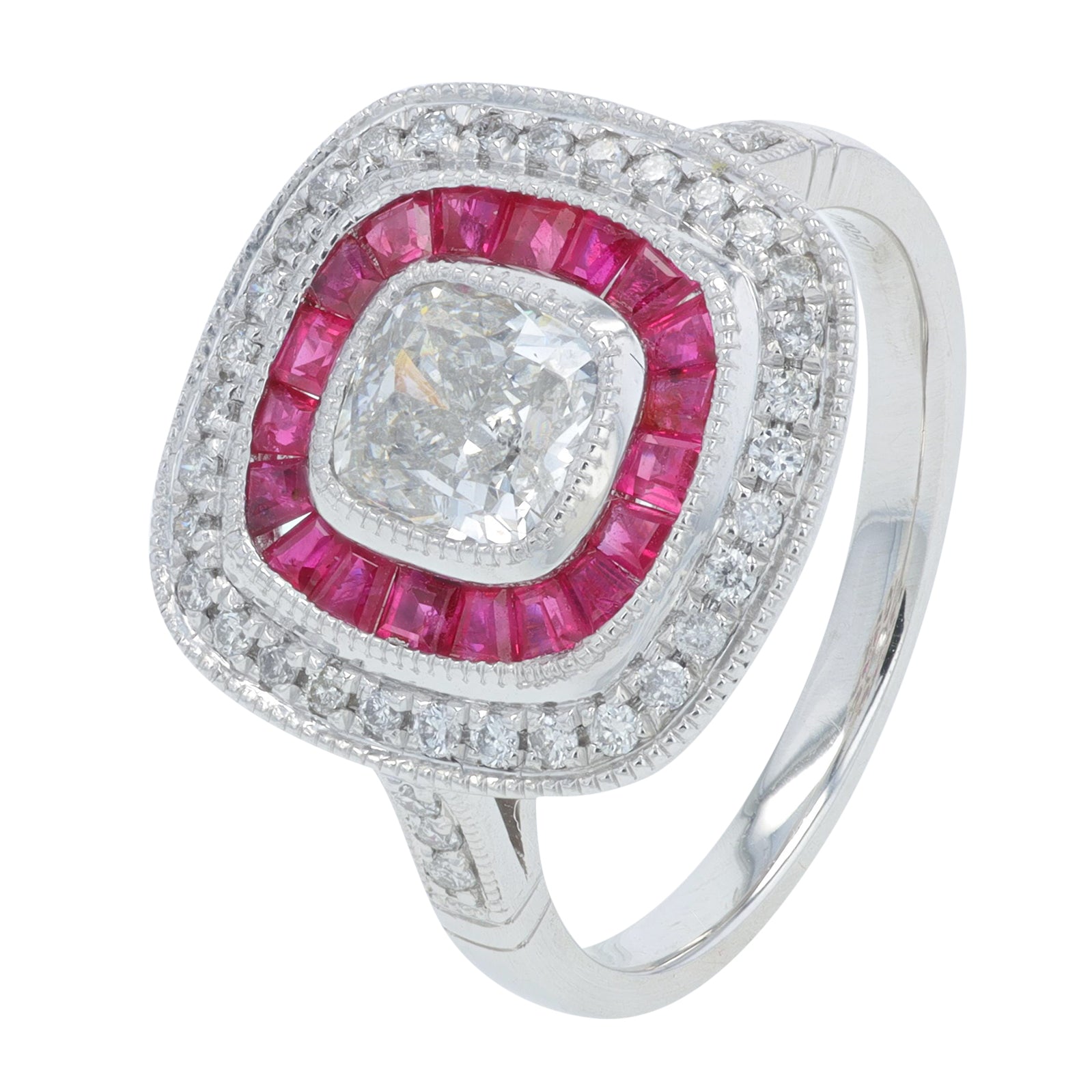 PT950 .58 CT Ruby Ring