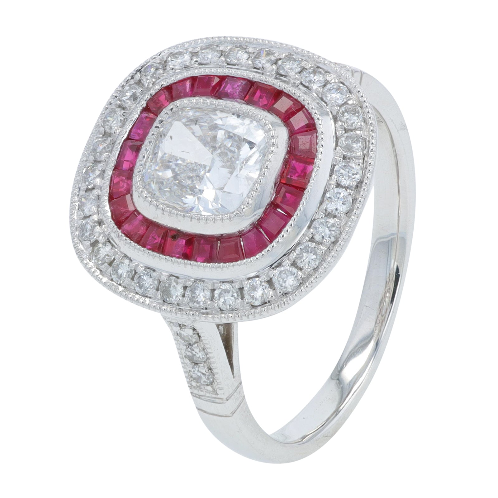PT950 .55 CT Ruby Ring