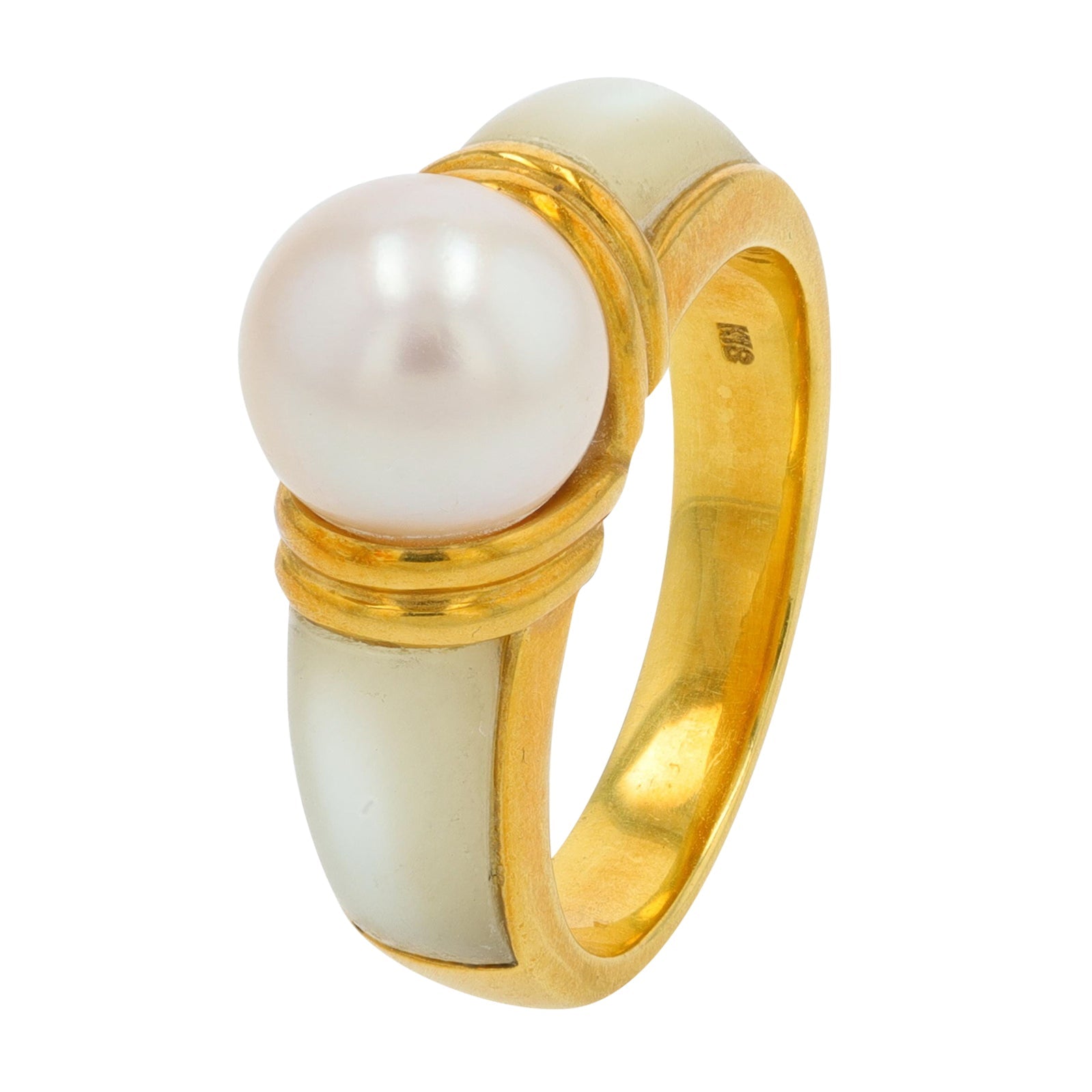 18K YG 8.2 MM Pearl Ring