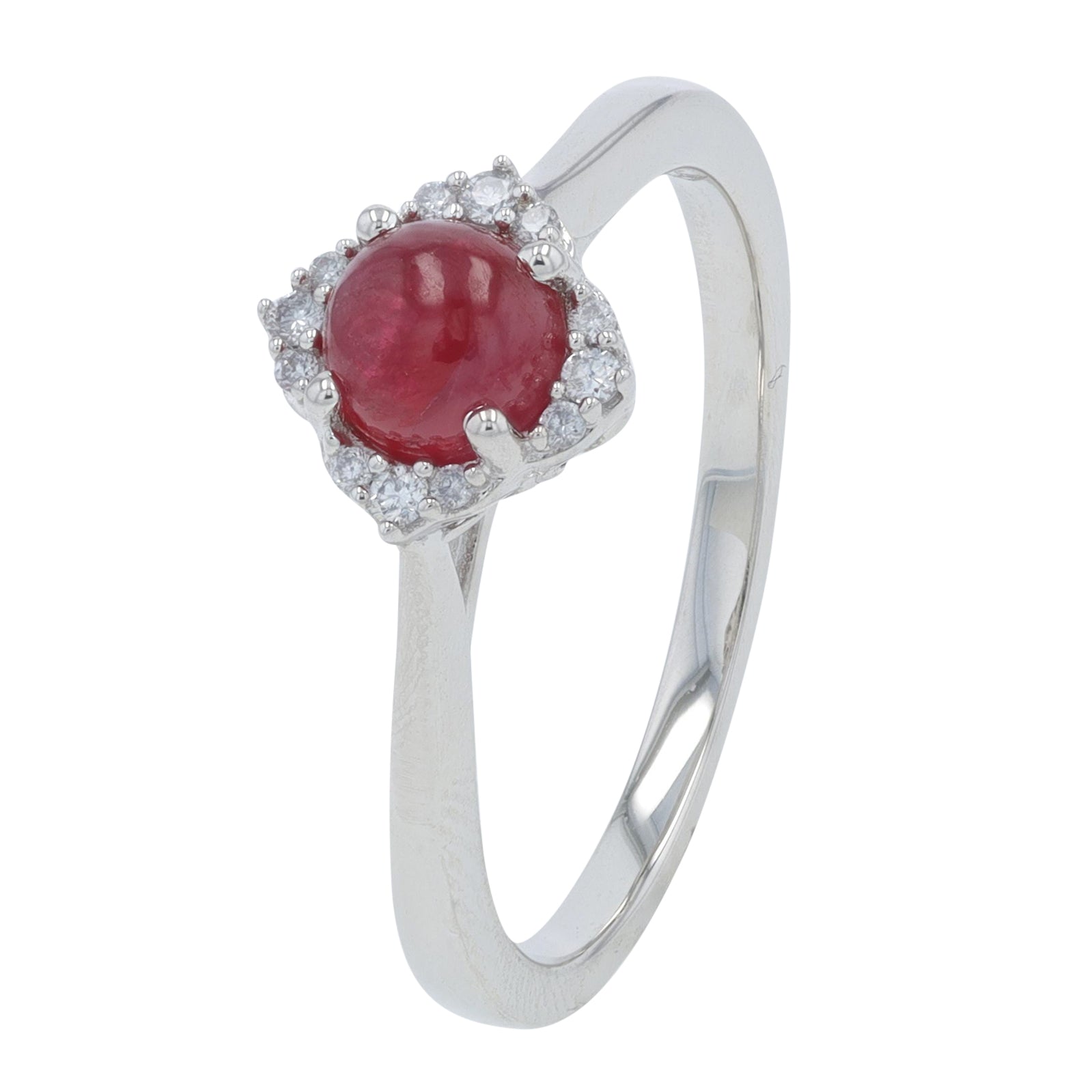 10K WG 0.82 CTW Ruby Ring