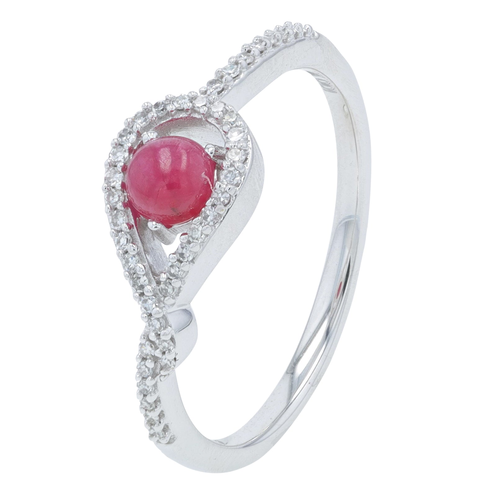 10K WG .42 CTW Ruby Ring