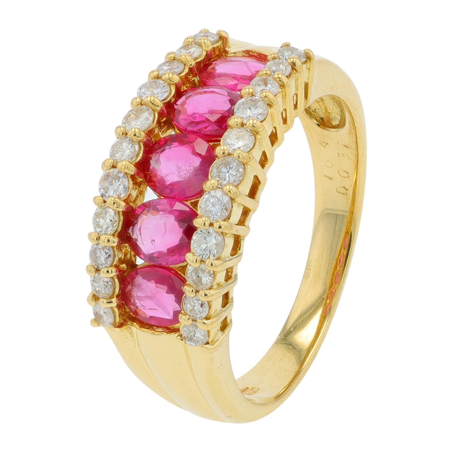 18K YG 1.04 CTW Ruby Band