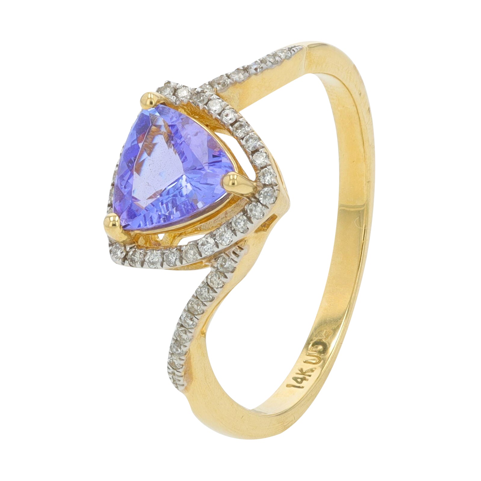 14K YG .90 CT Tanzanite Ring