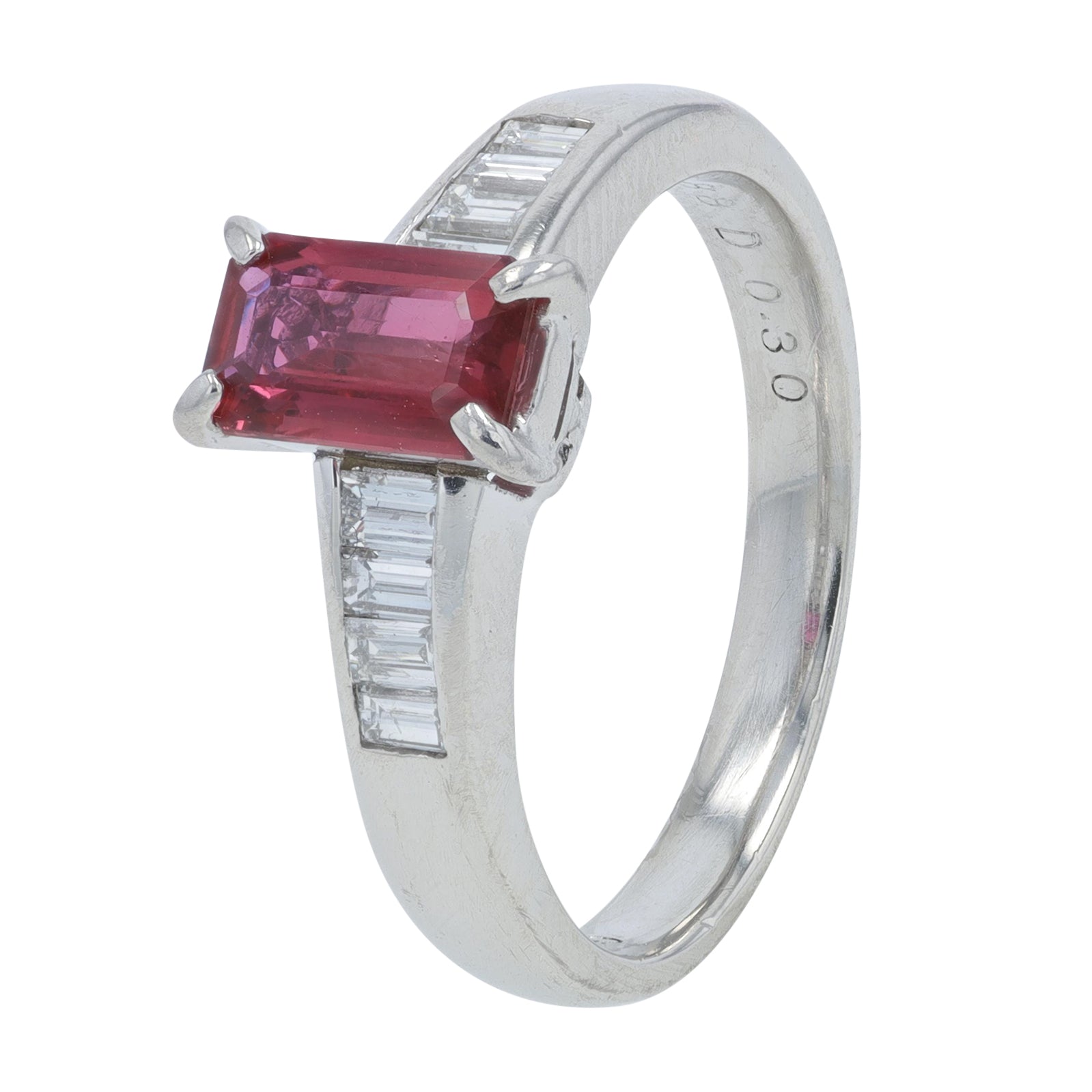 PT900 .88 CT Ruby Ring