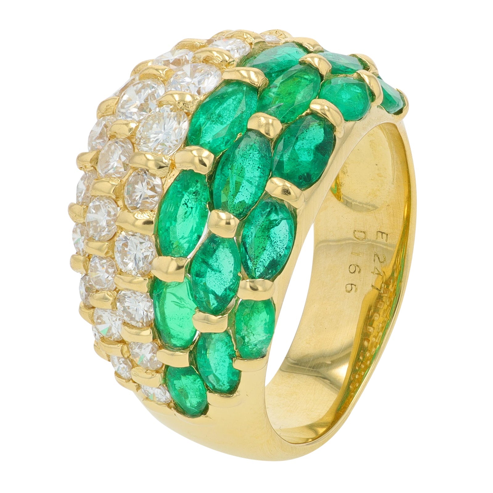 18K YG 2.47 CTW Emerald Ring