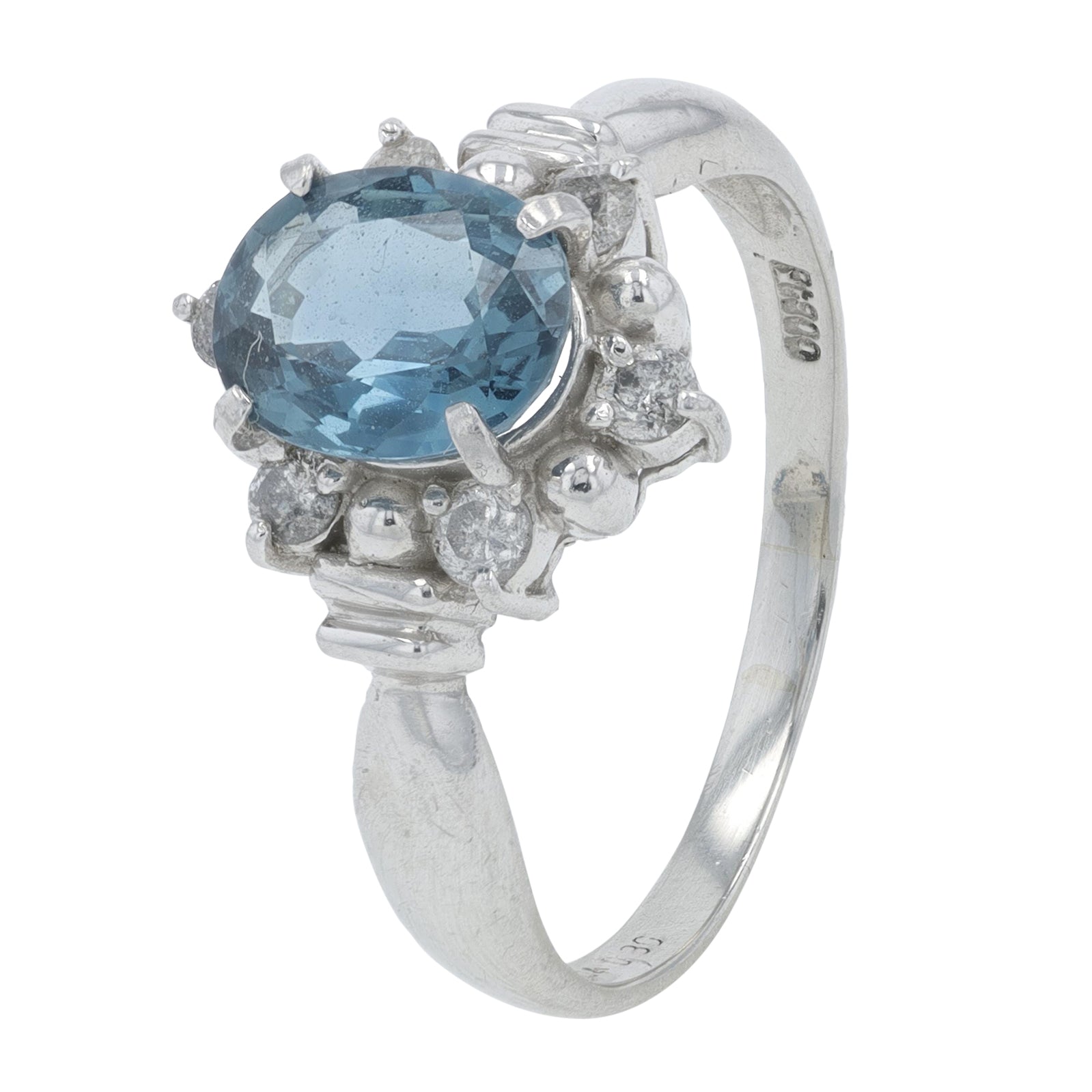 PT900 2.04 CT Aquamarine Ring