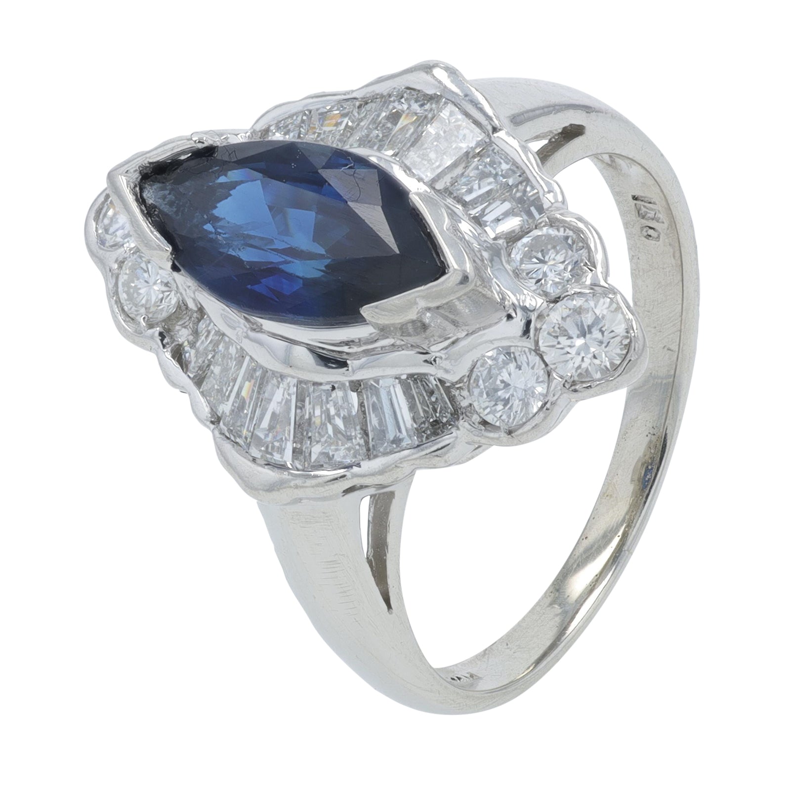 PT900 1.50 CTW Sapphire Marquise Ring