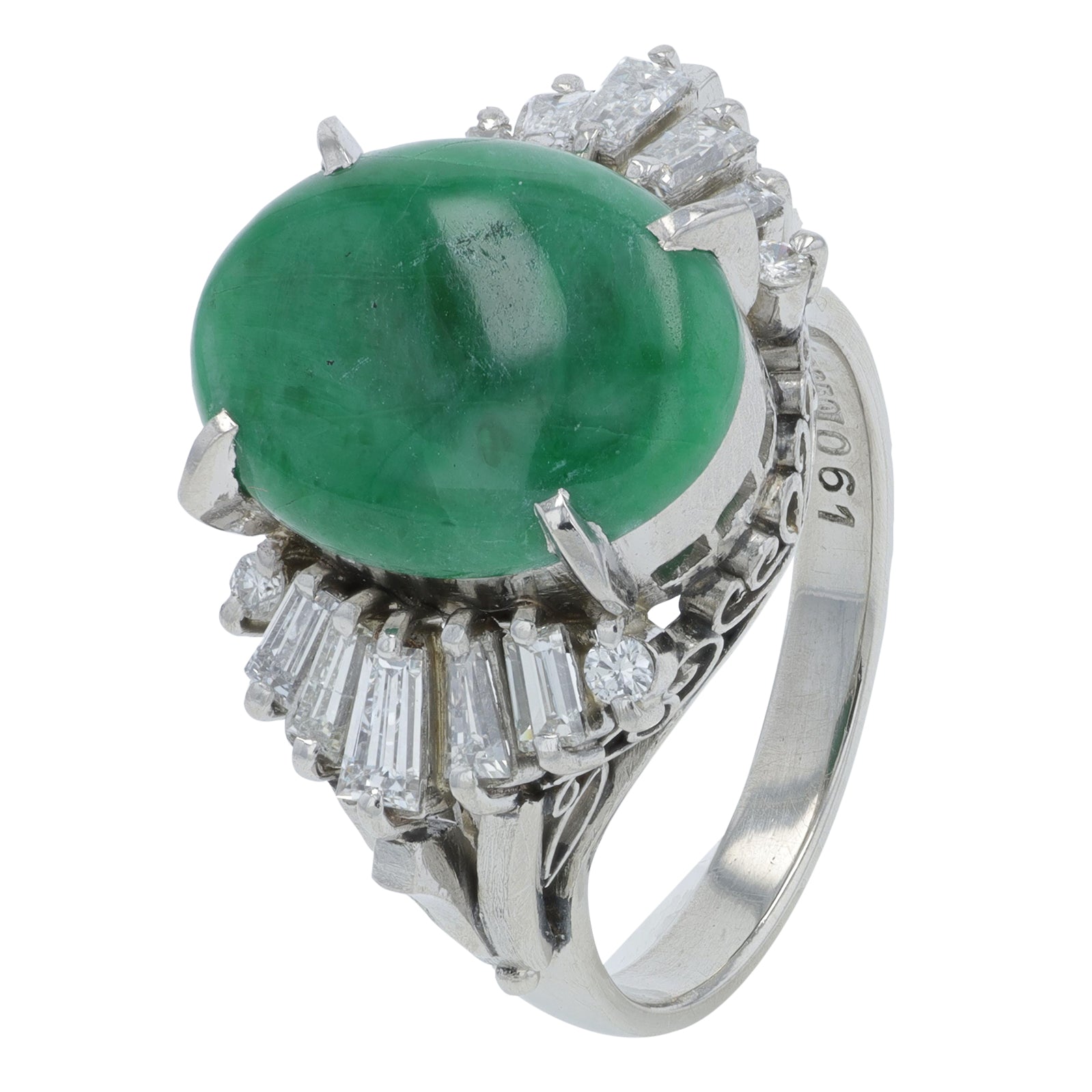 PT900 6.92 CT Jade Ring
