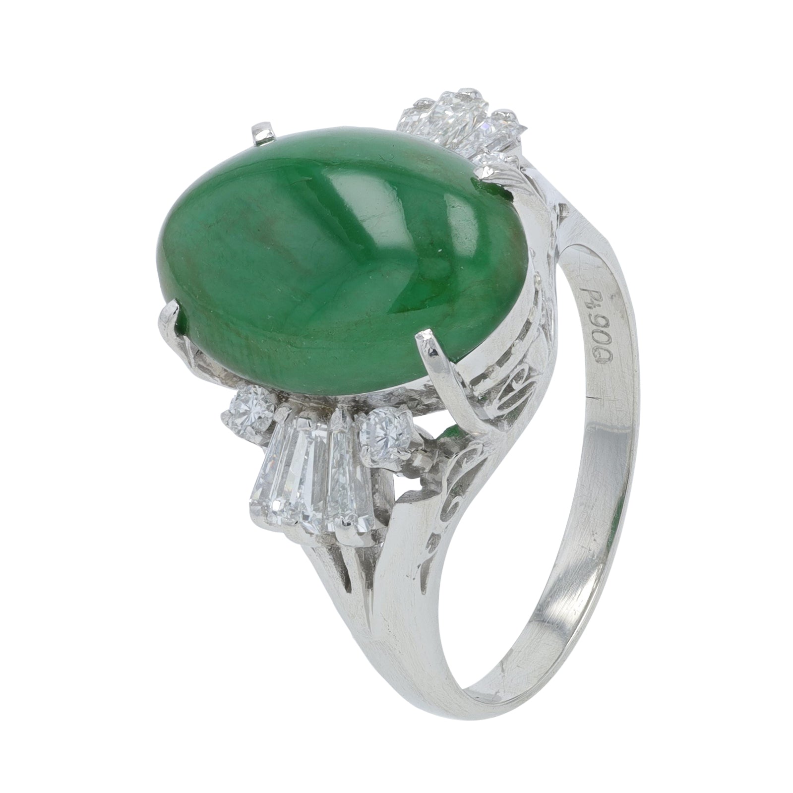 PT900 4.16 CT Jade Ring