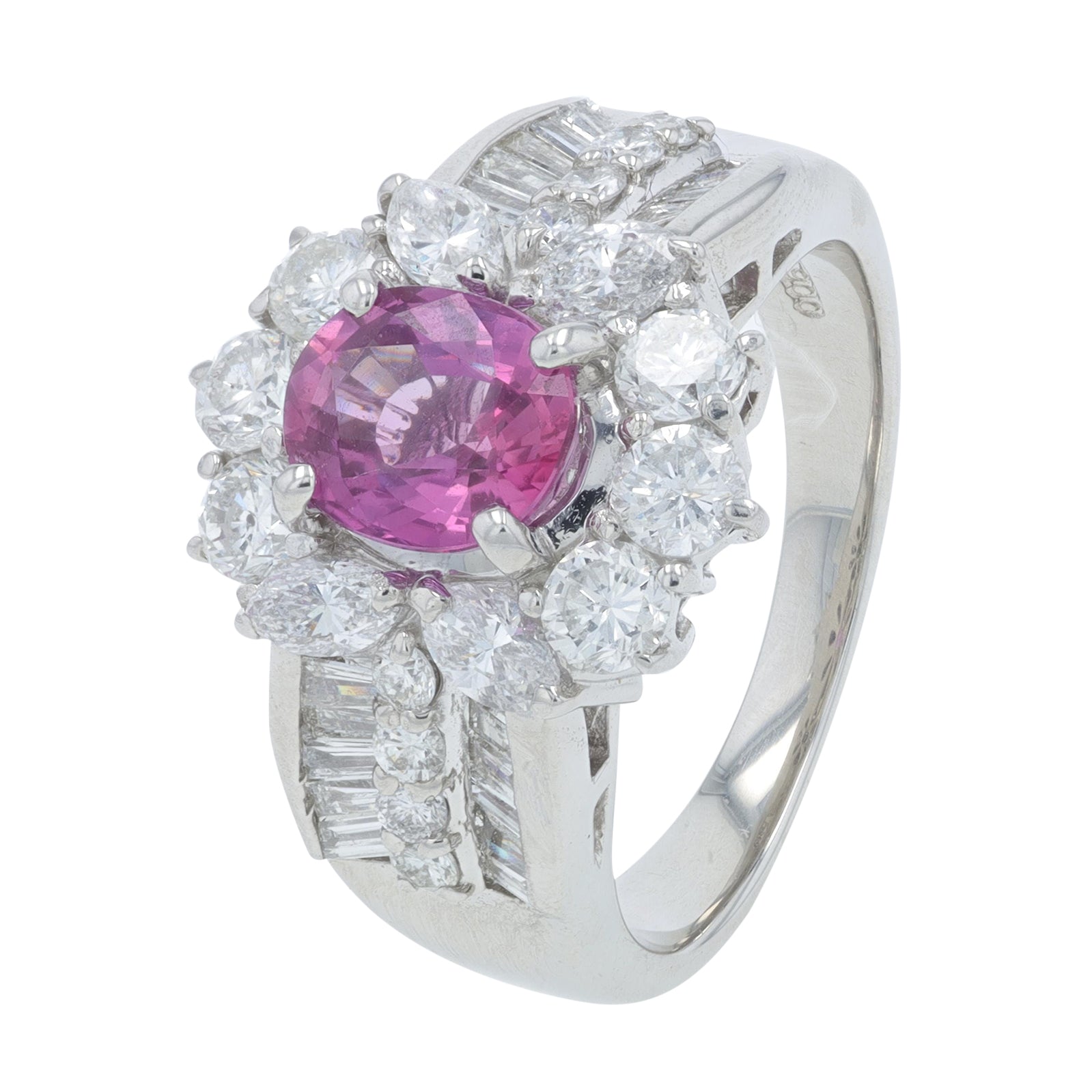 PT900 1.80 CT Pink Sapphire Ring