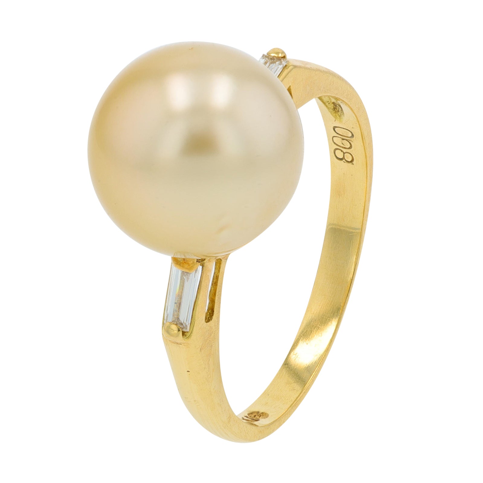 18K YG 9.95 MM Pearl Ring