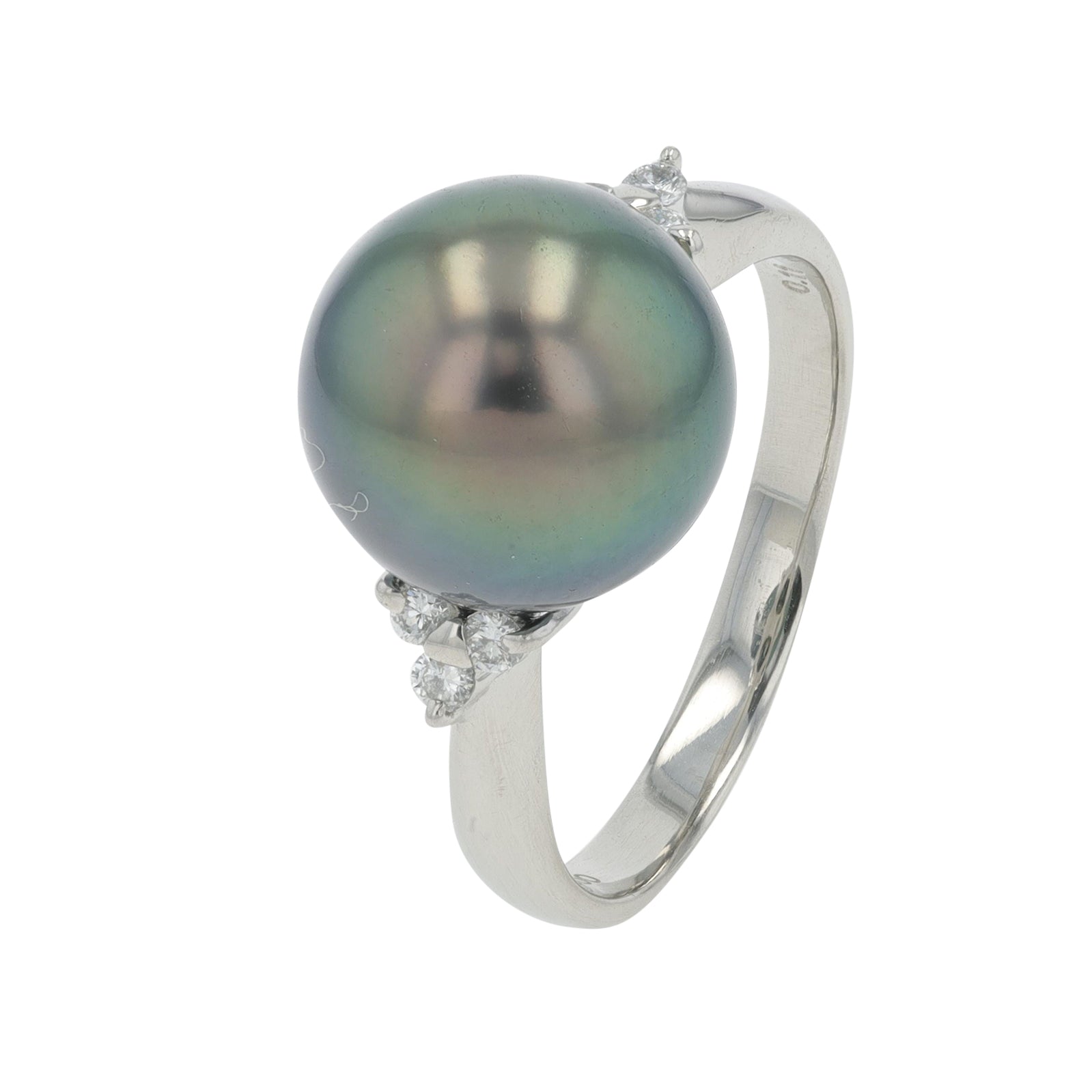 PT900 10.9 MM Tahitian Pearl Ring