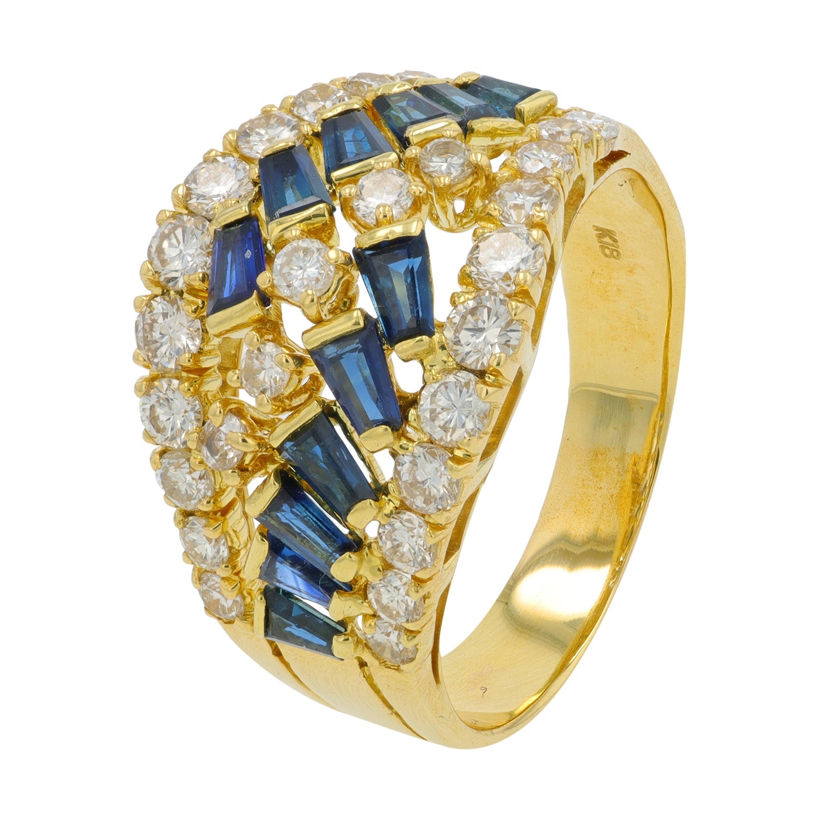 18K YG 1.42 CTW Sapphire Band