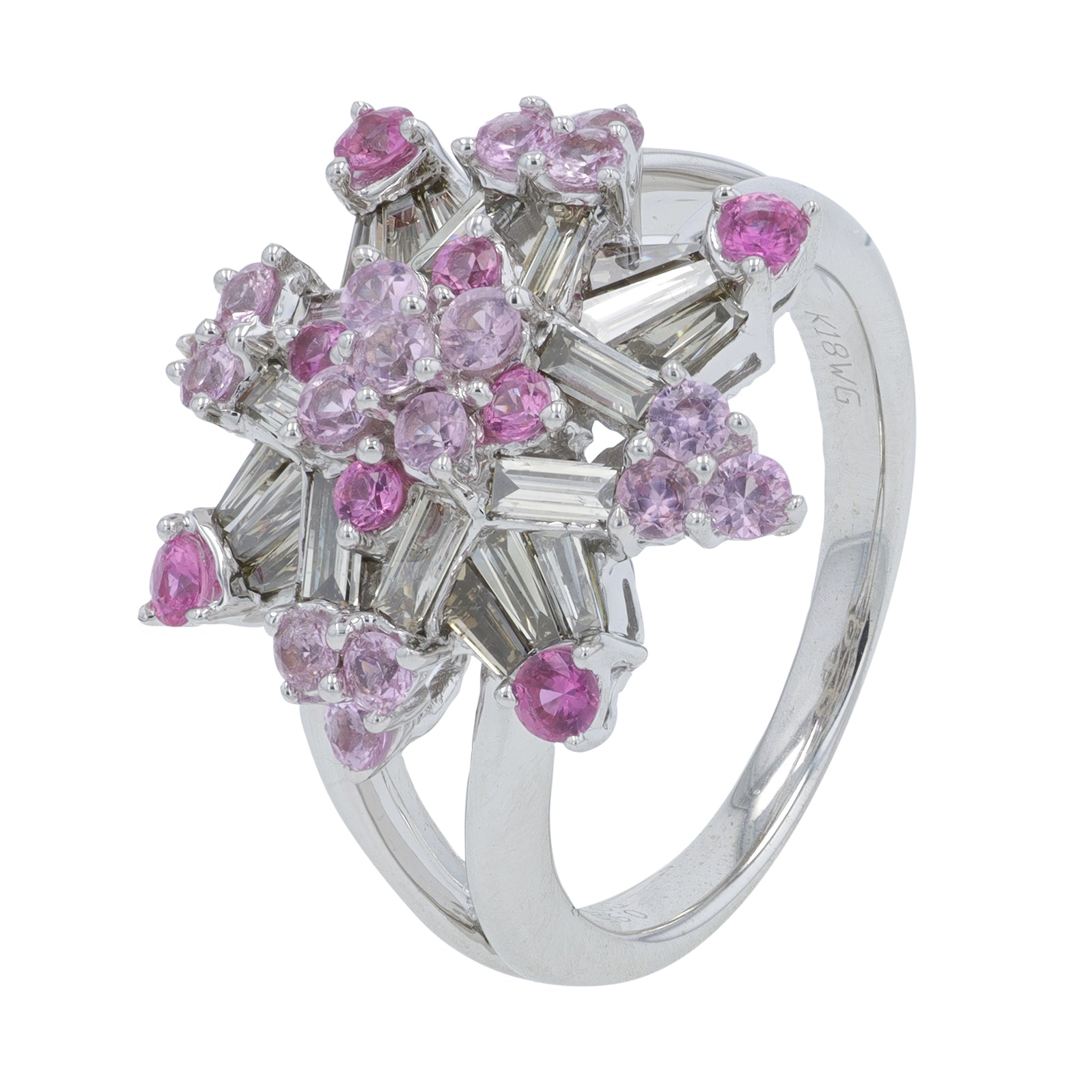 18K WG .95 CT Pink Sapphire Ring