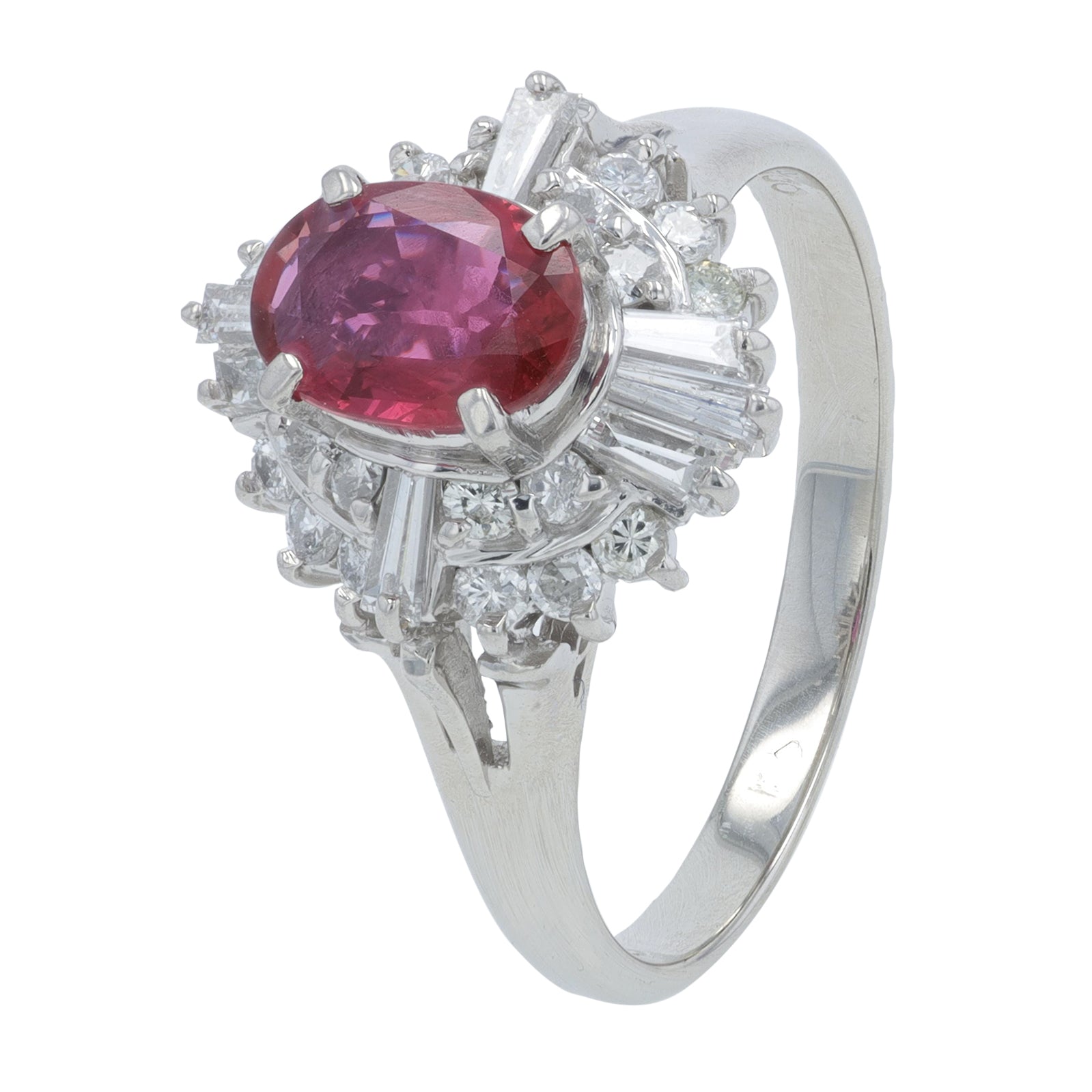 PT900 .66 CT Ruby Ring