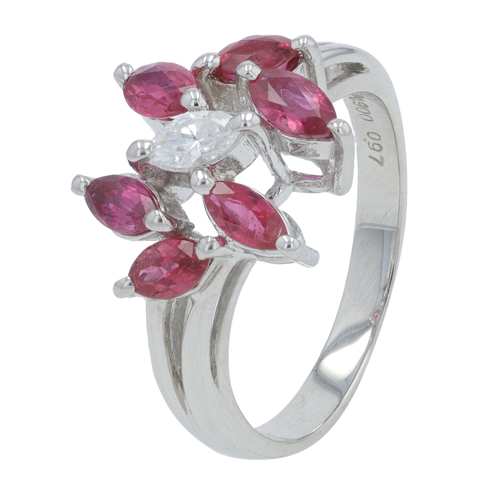 PT900 .97 CT Ruby Ring