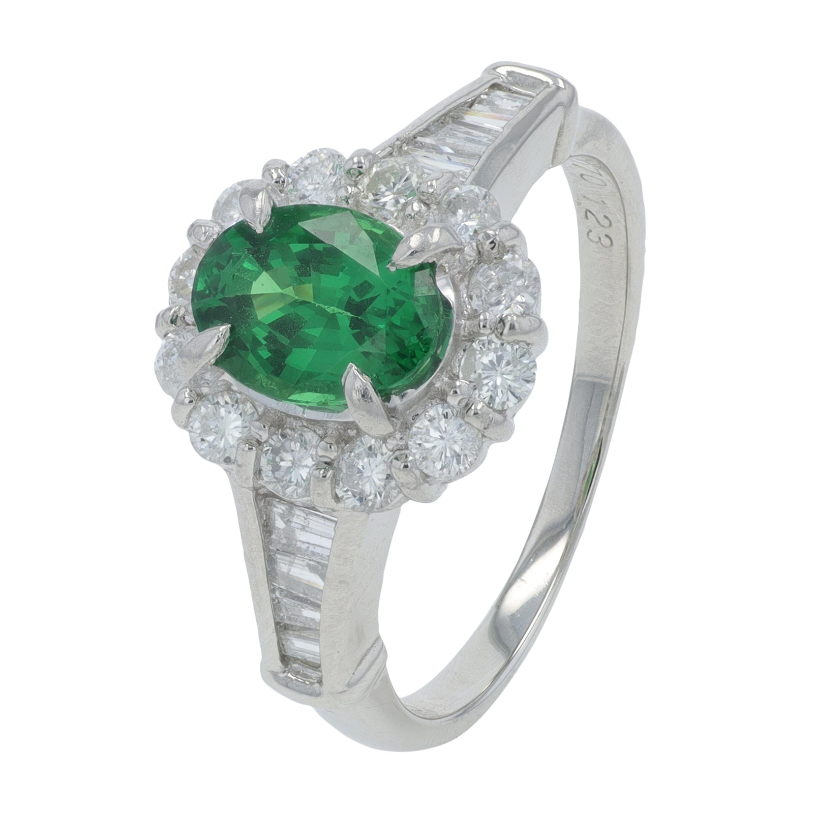 PT900 1.23 CT Tsavorite Ring