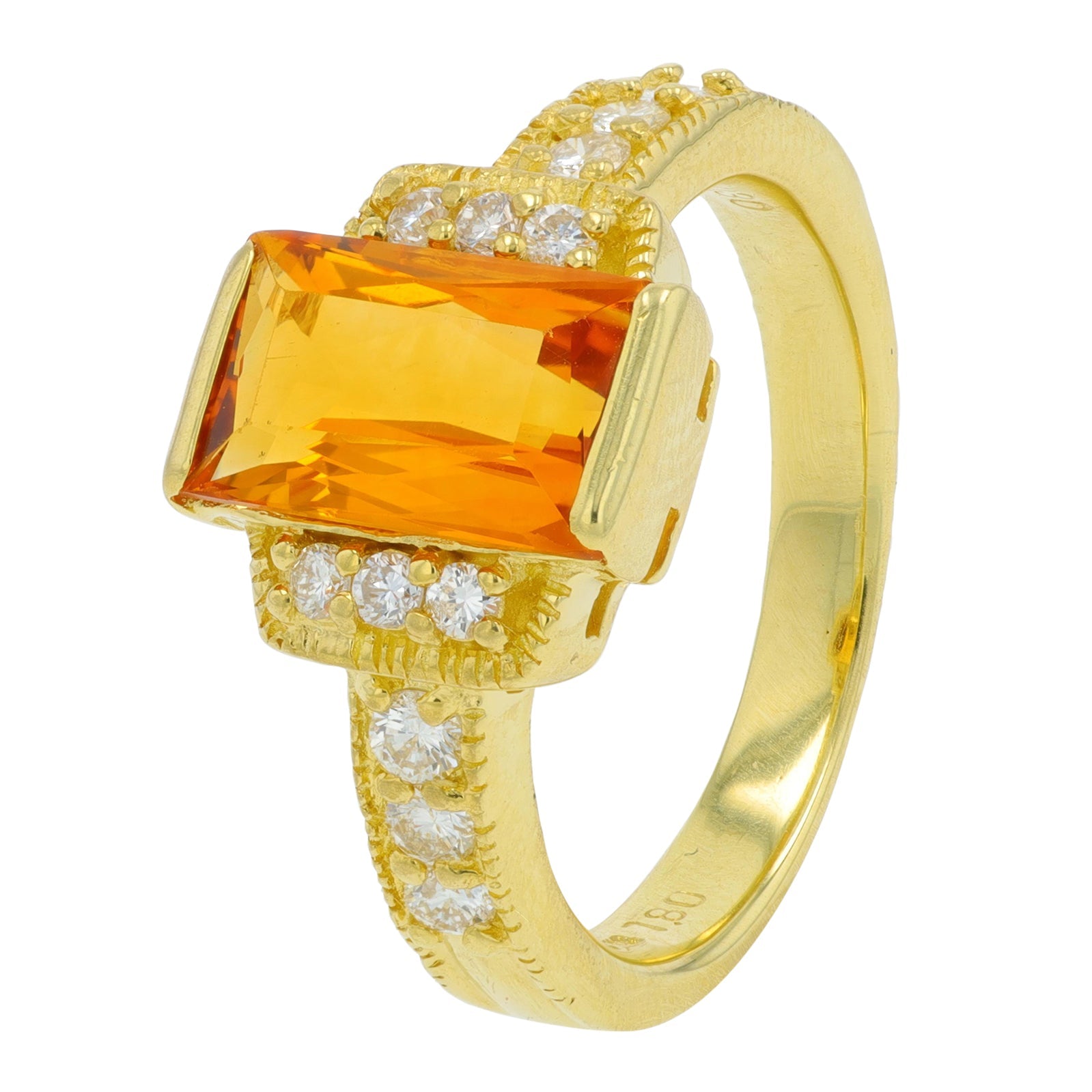 18K YG 1.80 CTW Citrine Ring