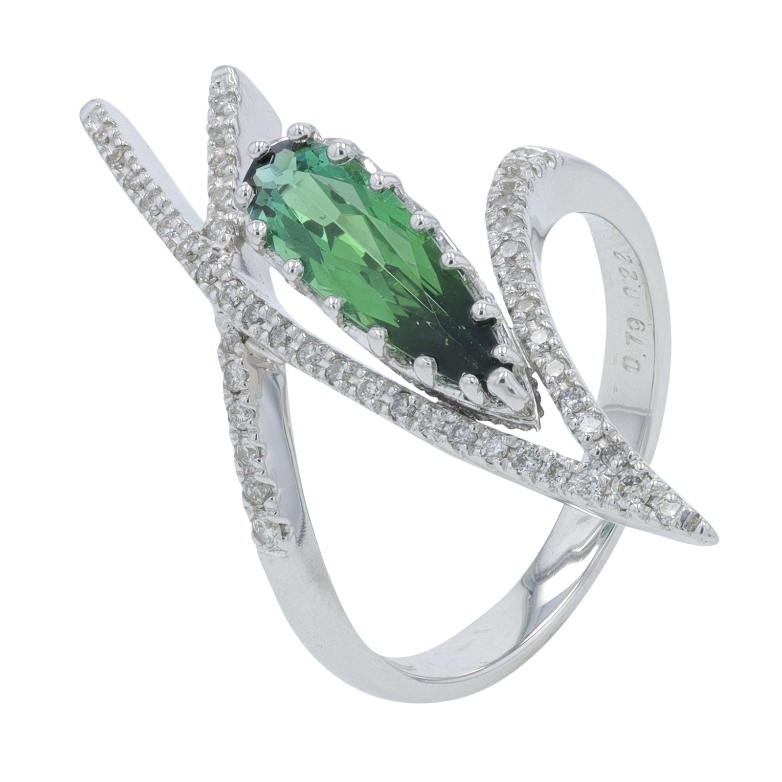 PT900 .97 CT Tourmaline Ring