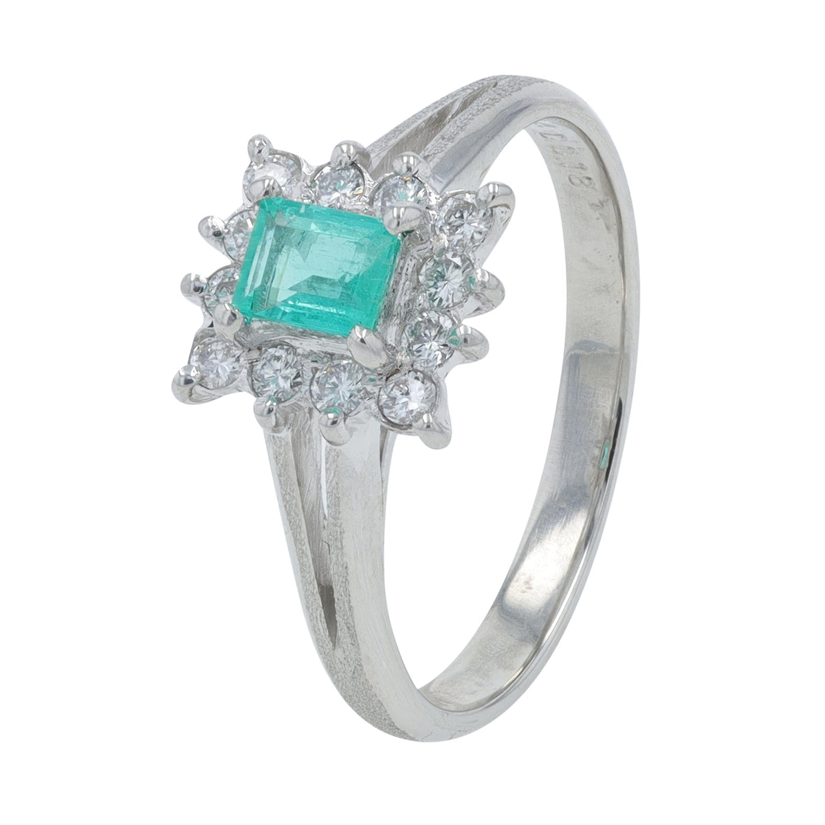 PT850 .24 CT Emerald Ring