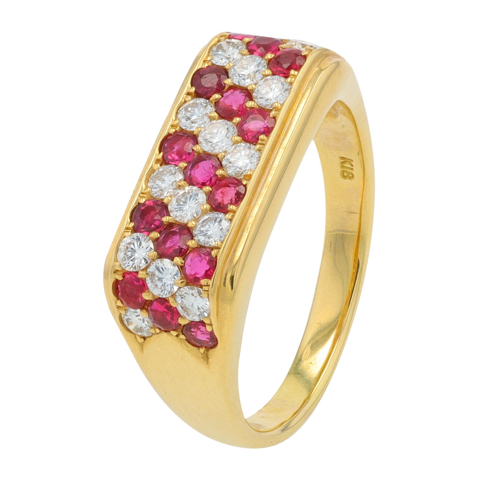 18K YG .76 CTW Ruby Ring