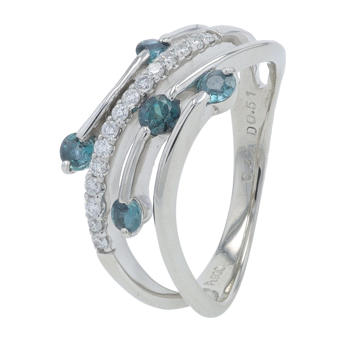 PT900 .41 CT Alexandrite Ring