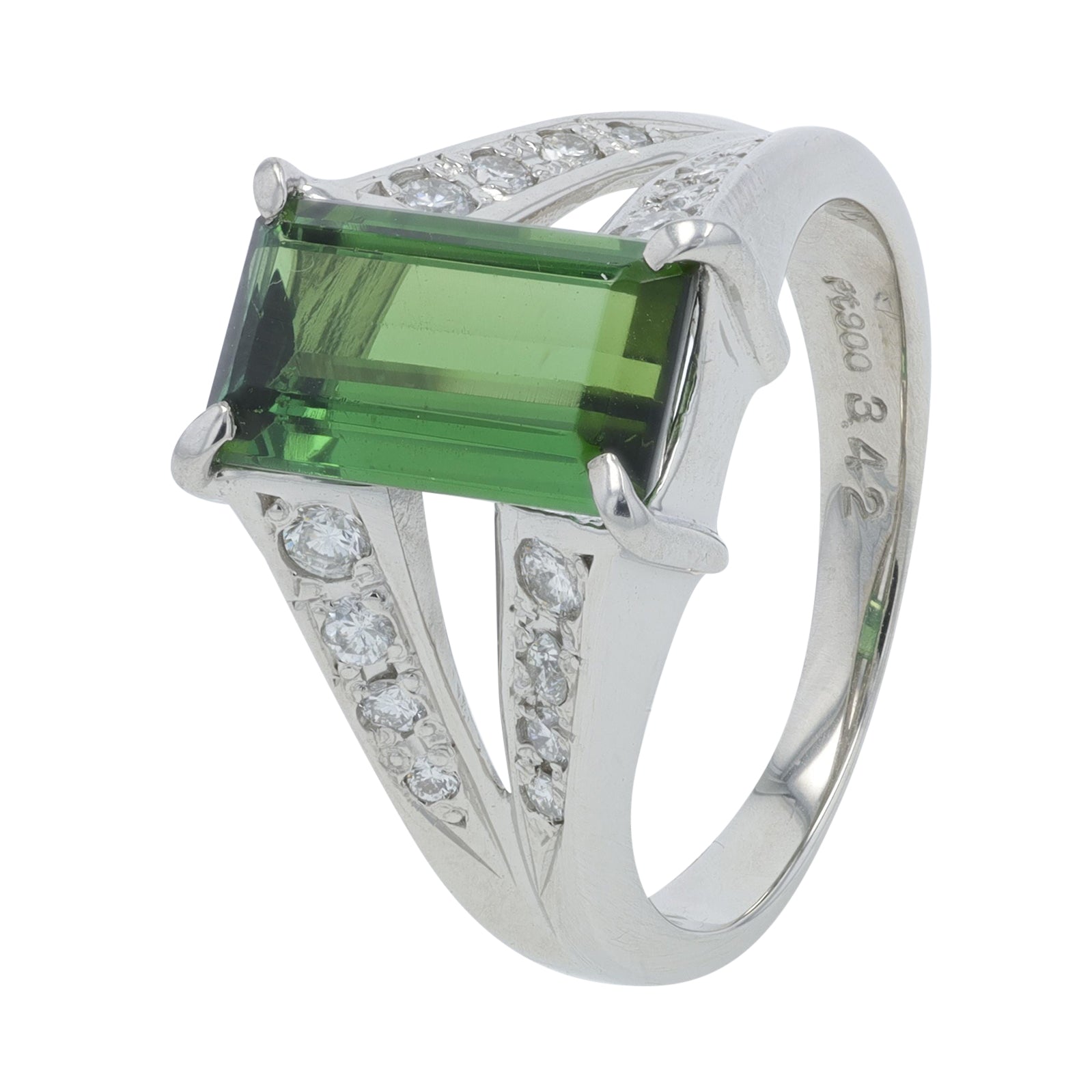 PT900 3.42 CT Tourmaline Ring