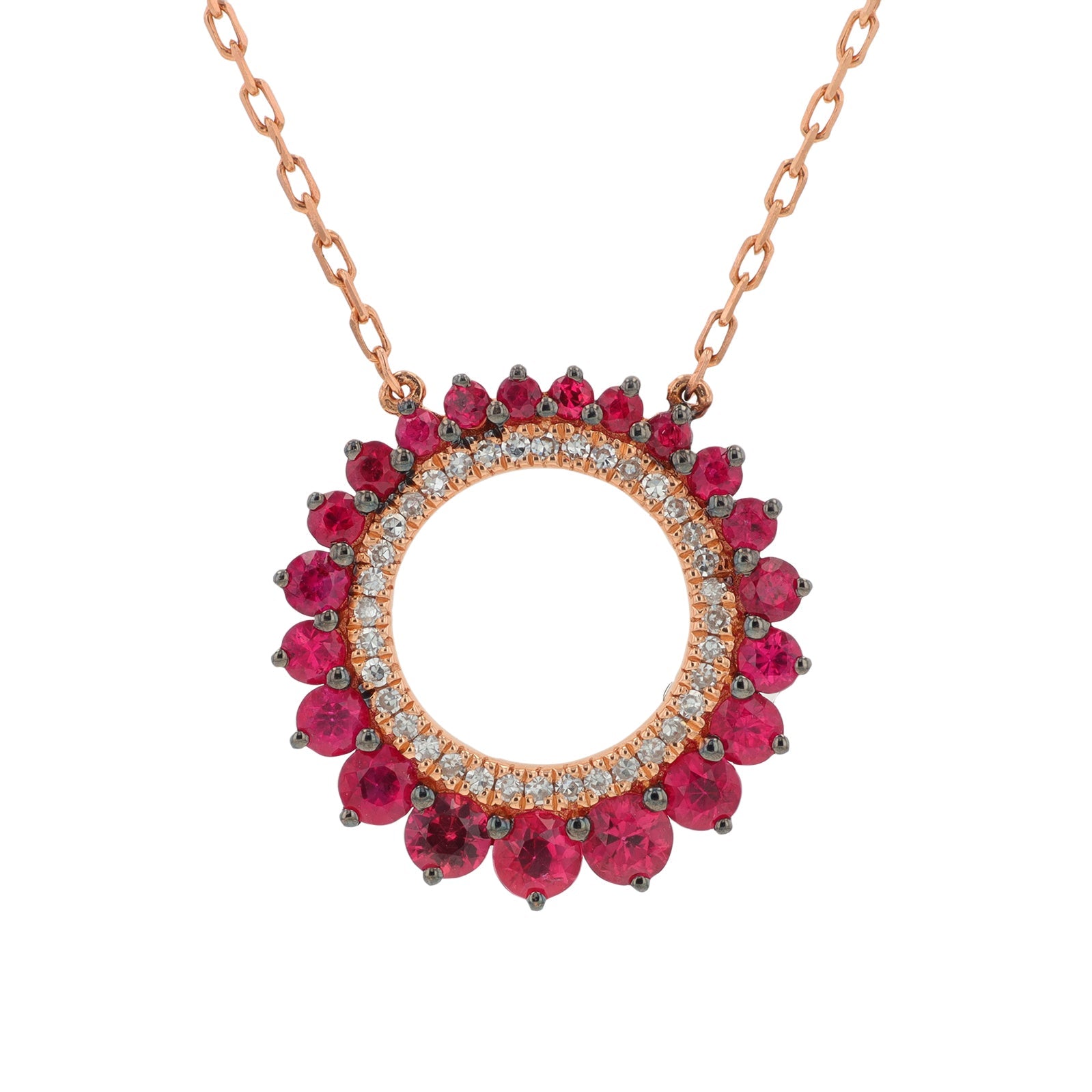 14K EFFY RG 0.81 CT Ruby Necklace