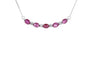 10K Gemstone & Diamond Curved Bar Necklace<p><strong>More Colors Available</p></strong>
