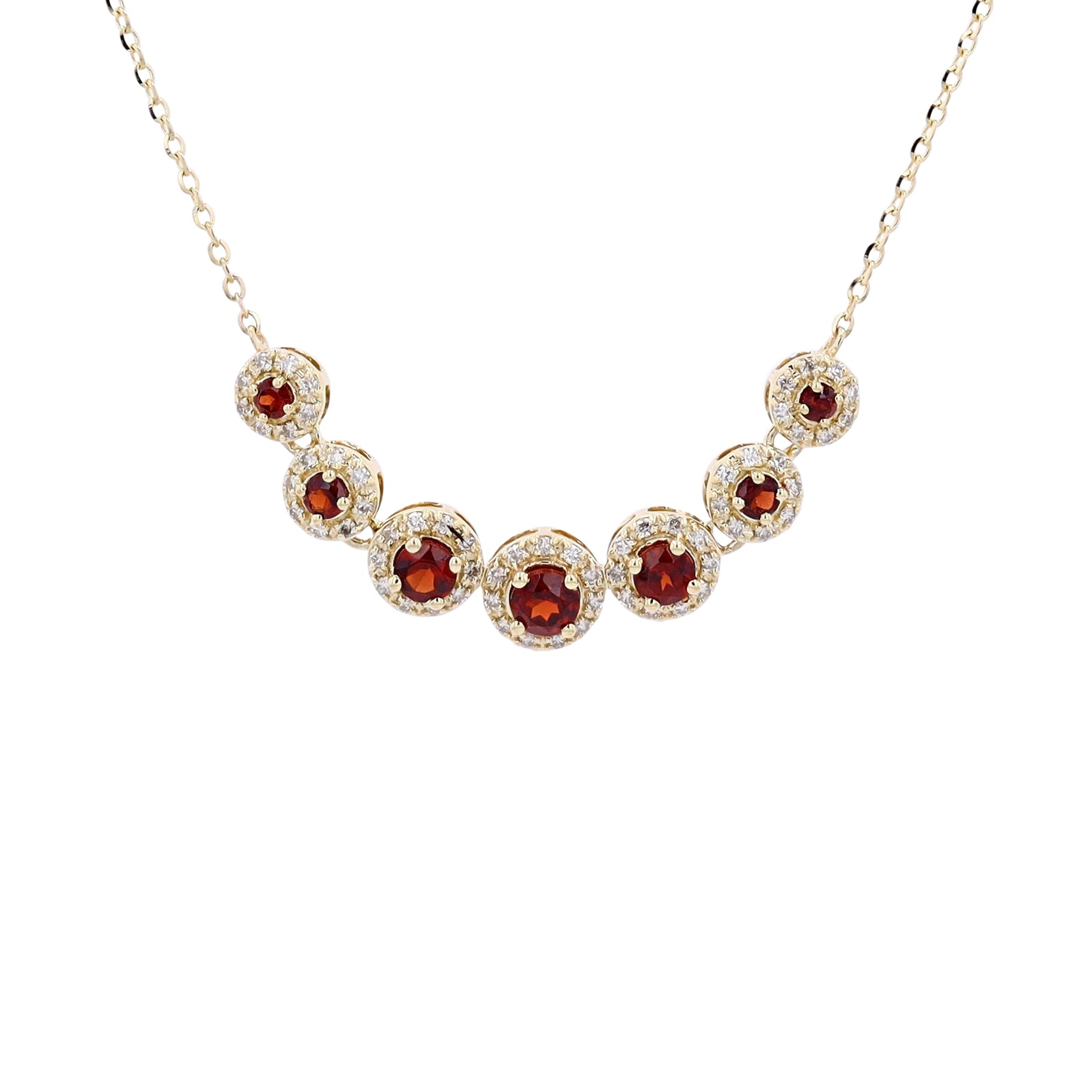 10K WG Swiss Blue Topaz Graduating Necklace<p><strong>More Colors Available</p></strong>
