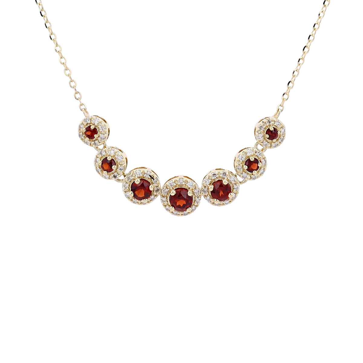 10K WG Swiss Blue Topaz Graduating Necklace<p><strong>More Colors Available</p></strong>