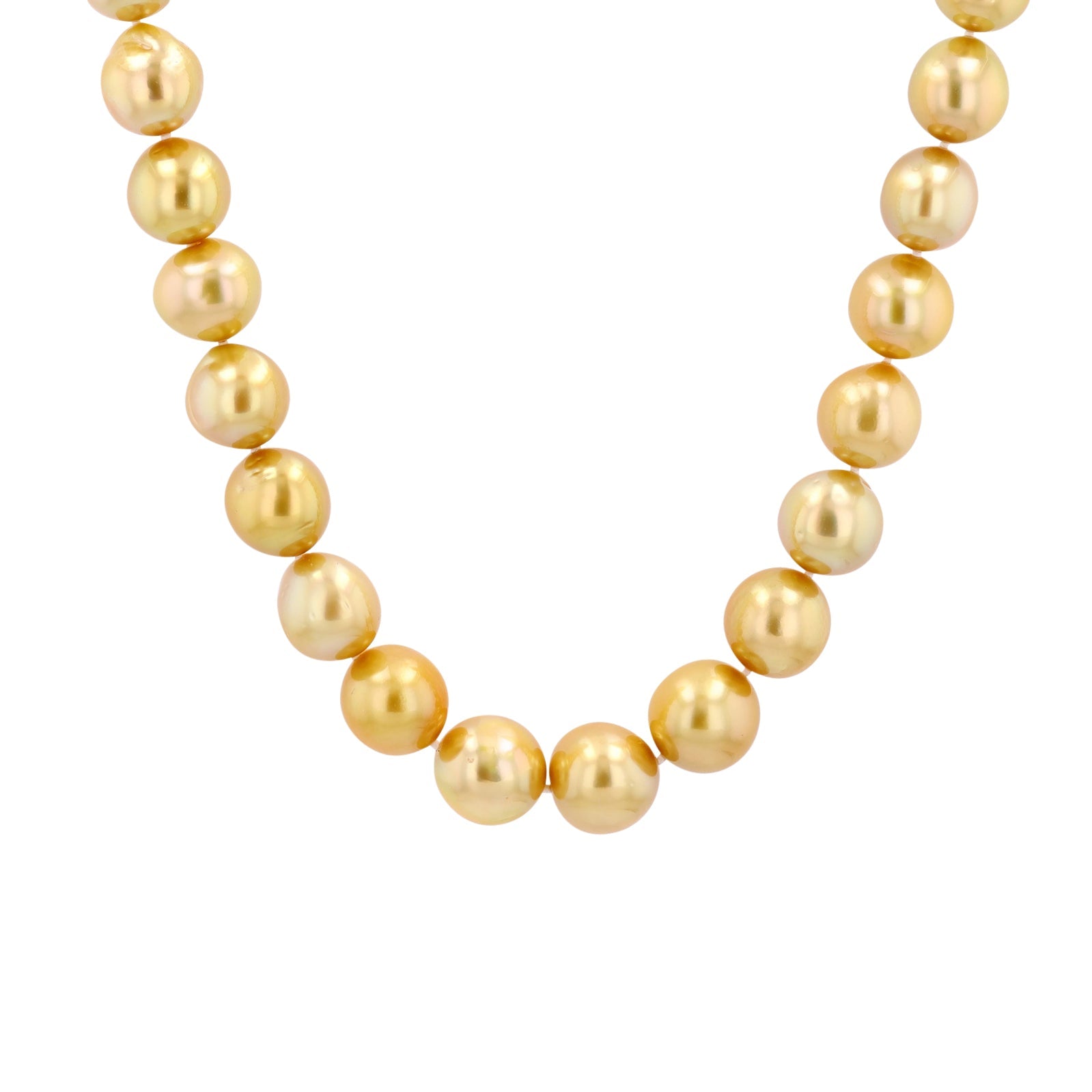Silver Golden South Sea Pearl Necklace