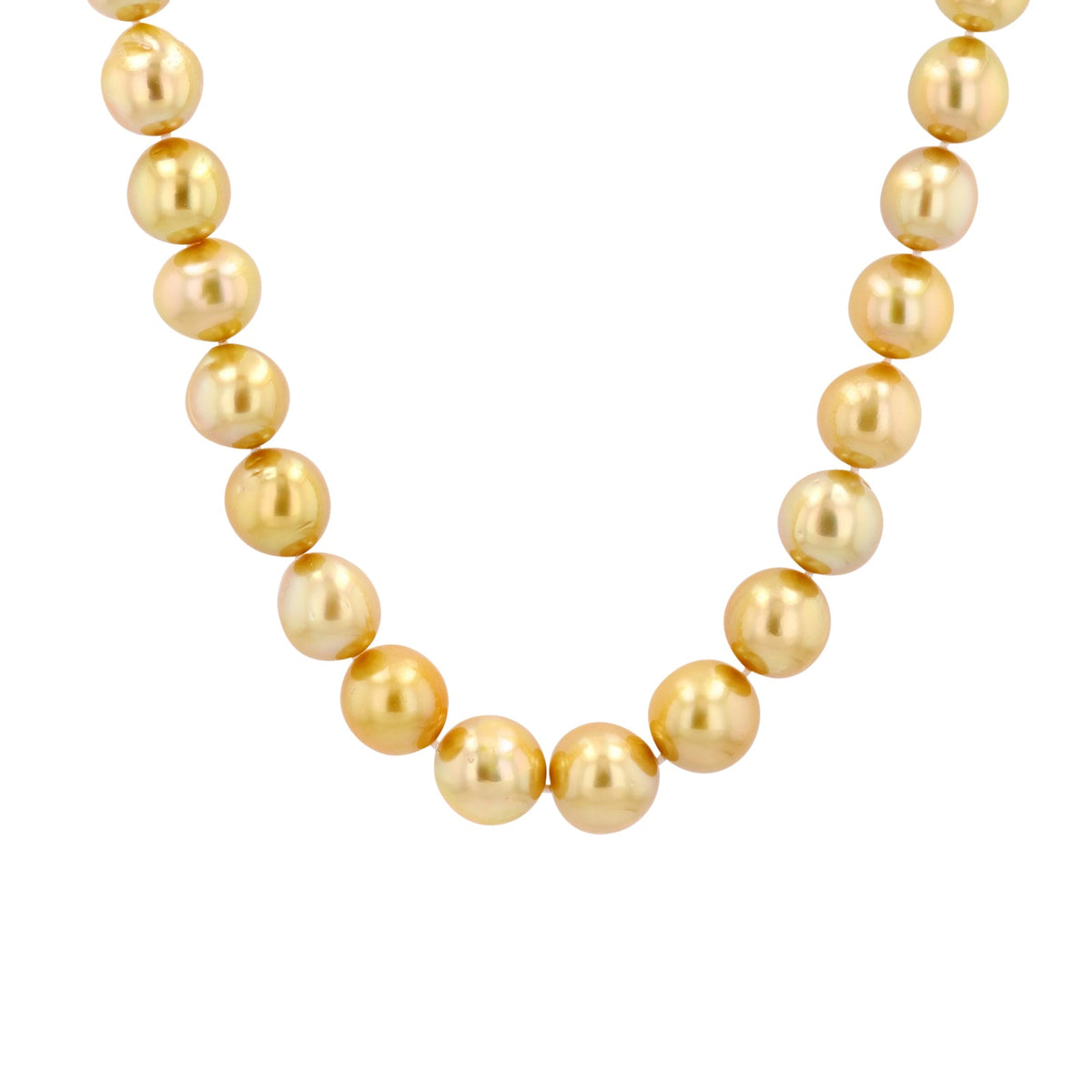 Silver Golden South Sea Pearl Necklace
