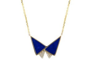 14K EFFY YG 1.40 CT Lapis Necklace