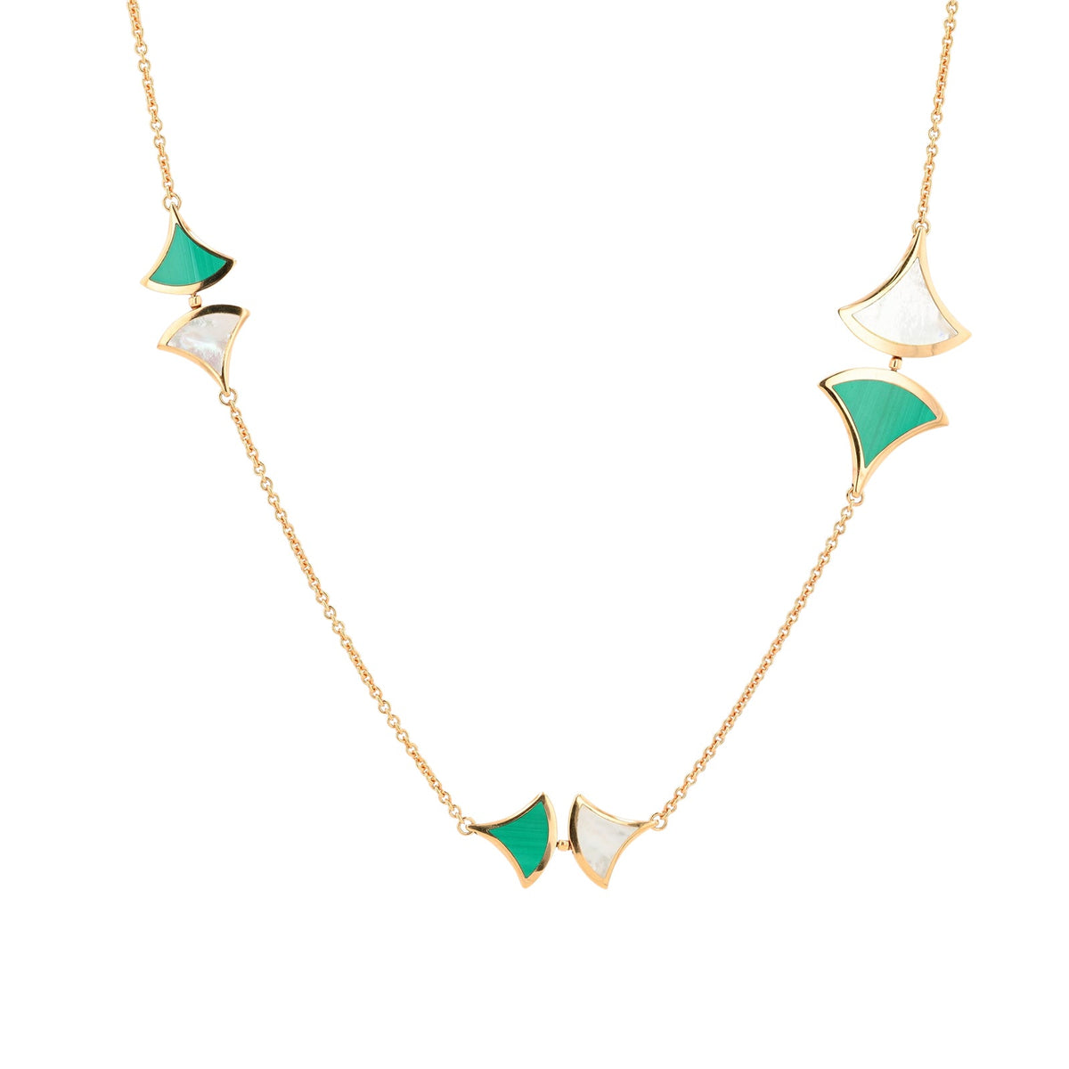 18K YG Malachite & Mother Of Pearl Necklace<p><strong>$2,199</p></strong>