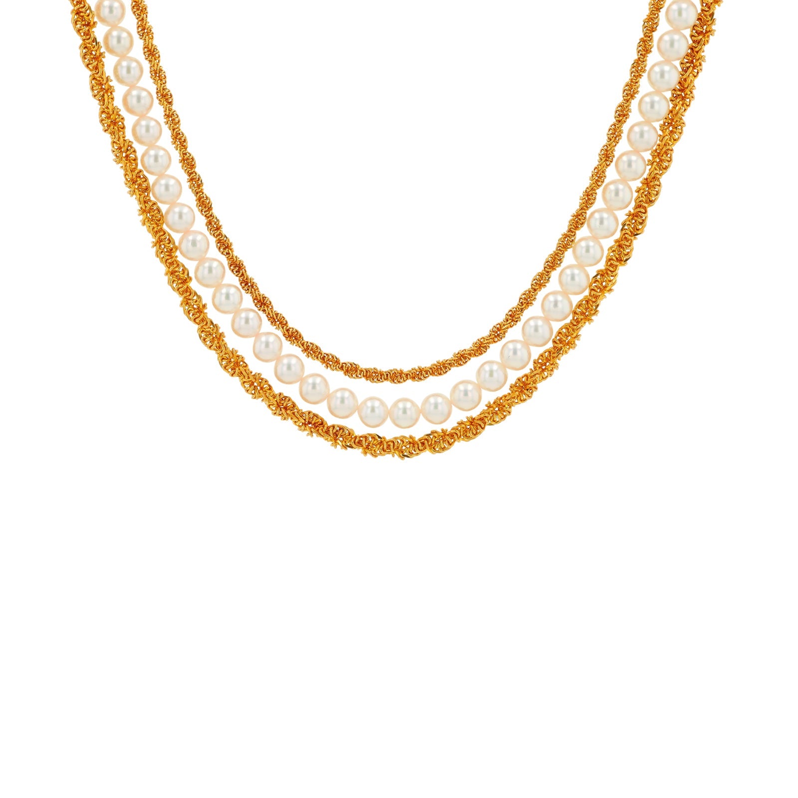 18K YG Mikimoto 4.5 MM Pearl Necklace