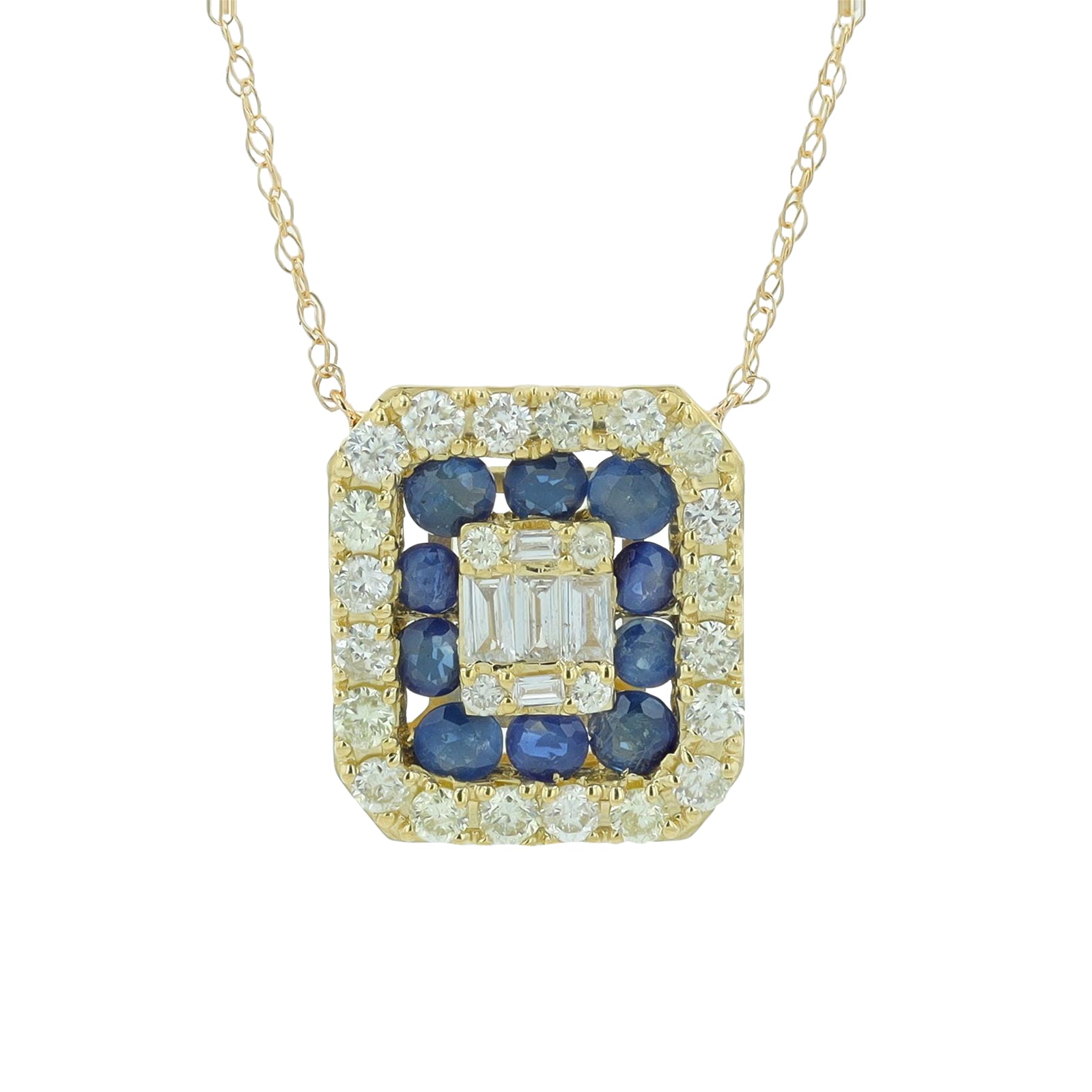14K YG .55 CTW Sapphire Necklace