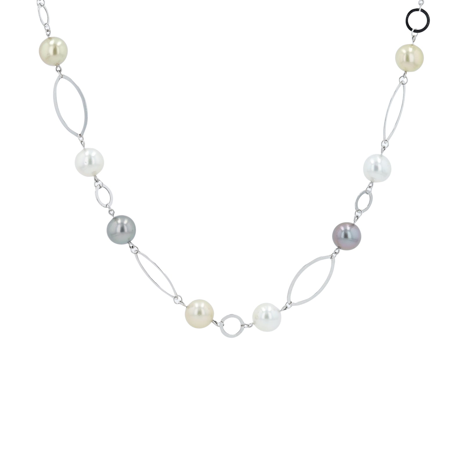 18K WG 9 -10 MM Pearl Necklace