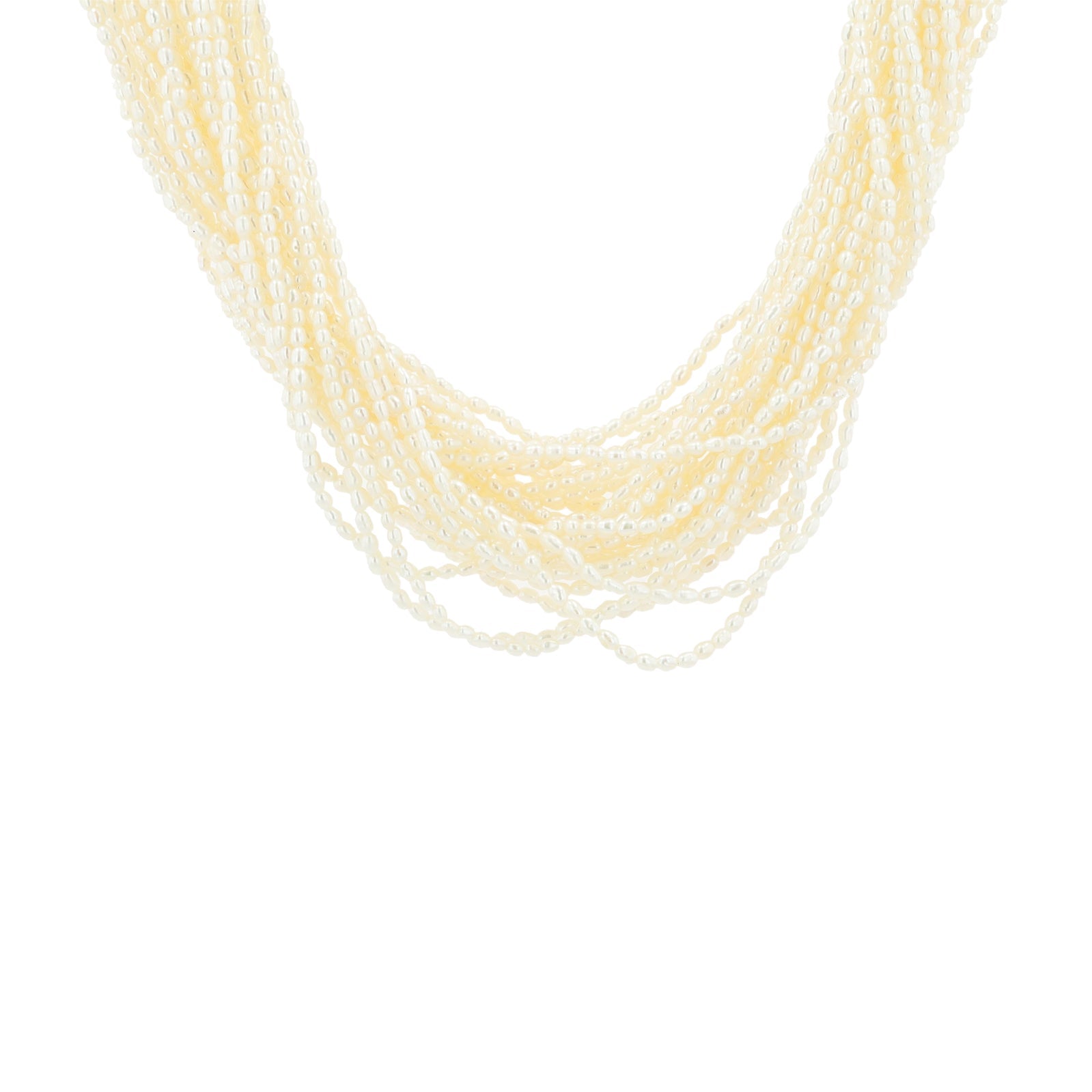18K YG Mikimoto Pearl Multi Strand Necklace