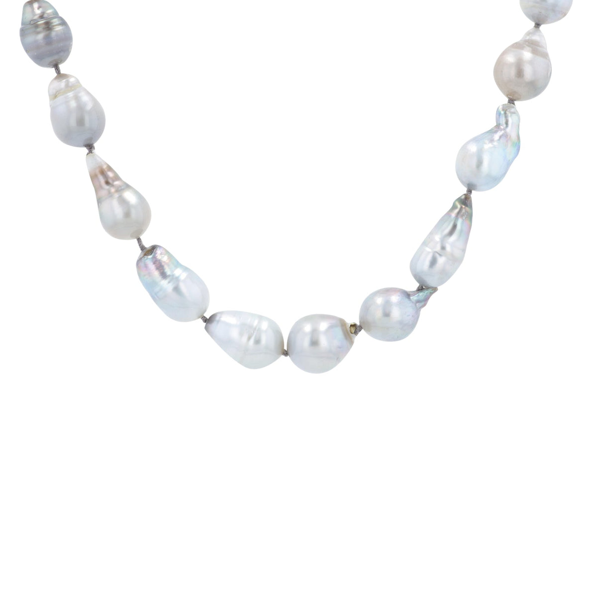 18K WG 8 - 13 MM Tahitian Pearl Necklace