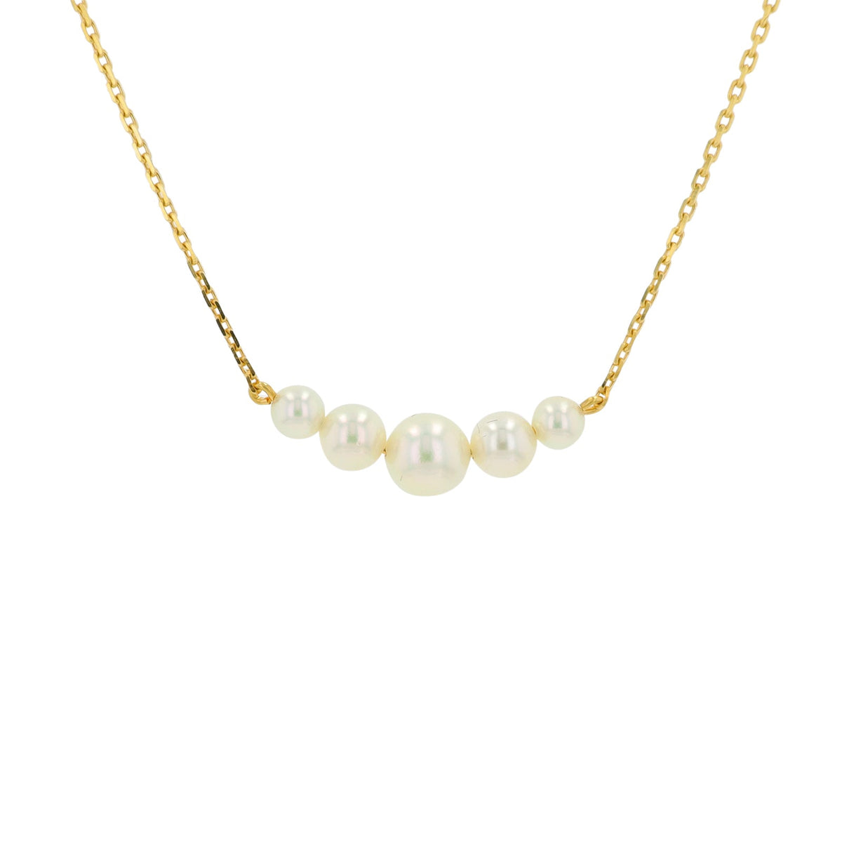 18K YG 3.6 - 5.7 MM Pearl Necklace