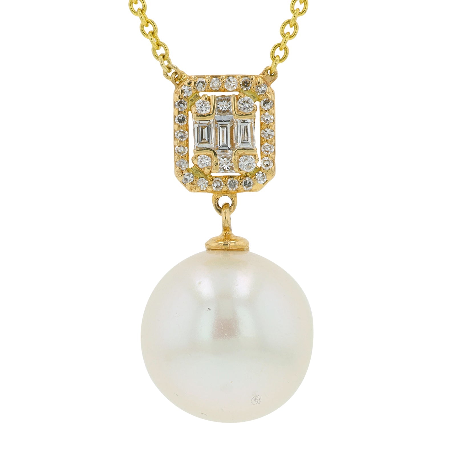 14K EFFY YG Pearl Necklace