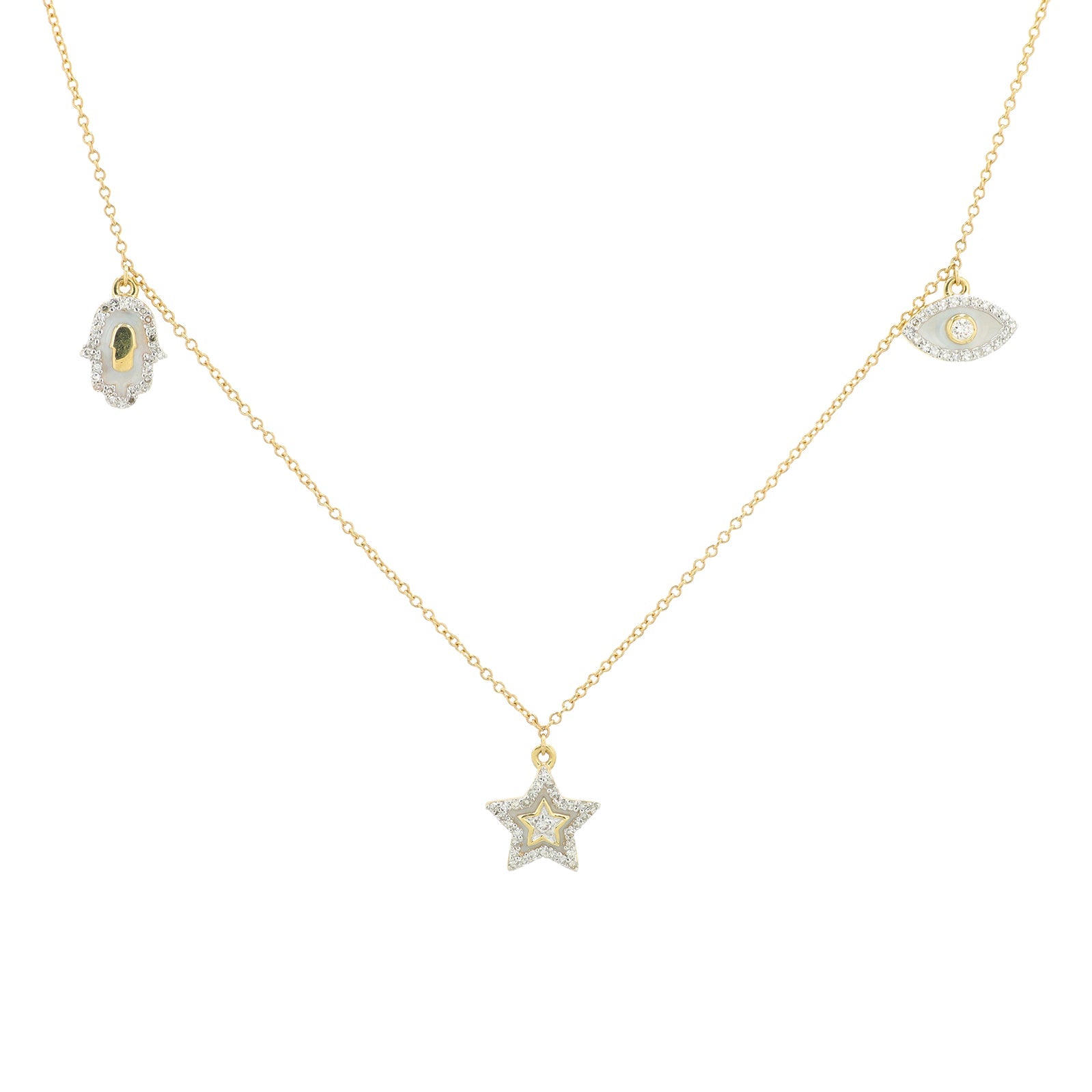 14K YG Enamel Charm Necklace <p><strong>More Colors Available</p></strong>