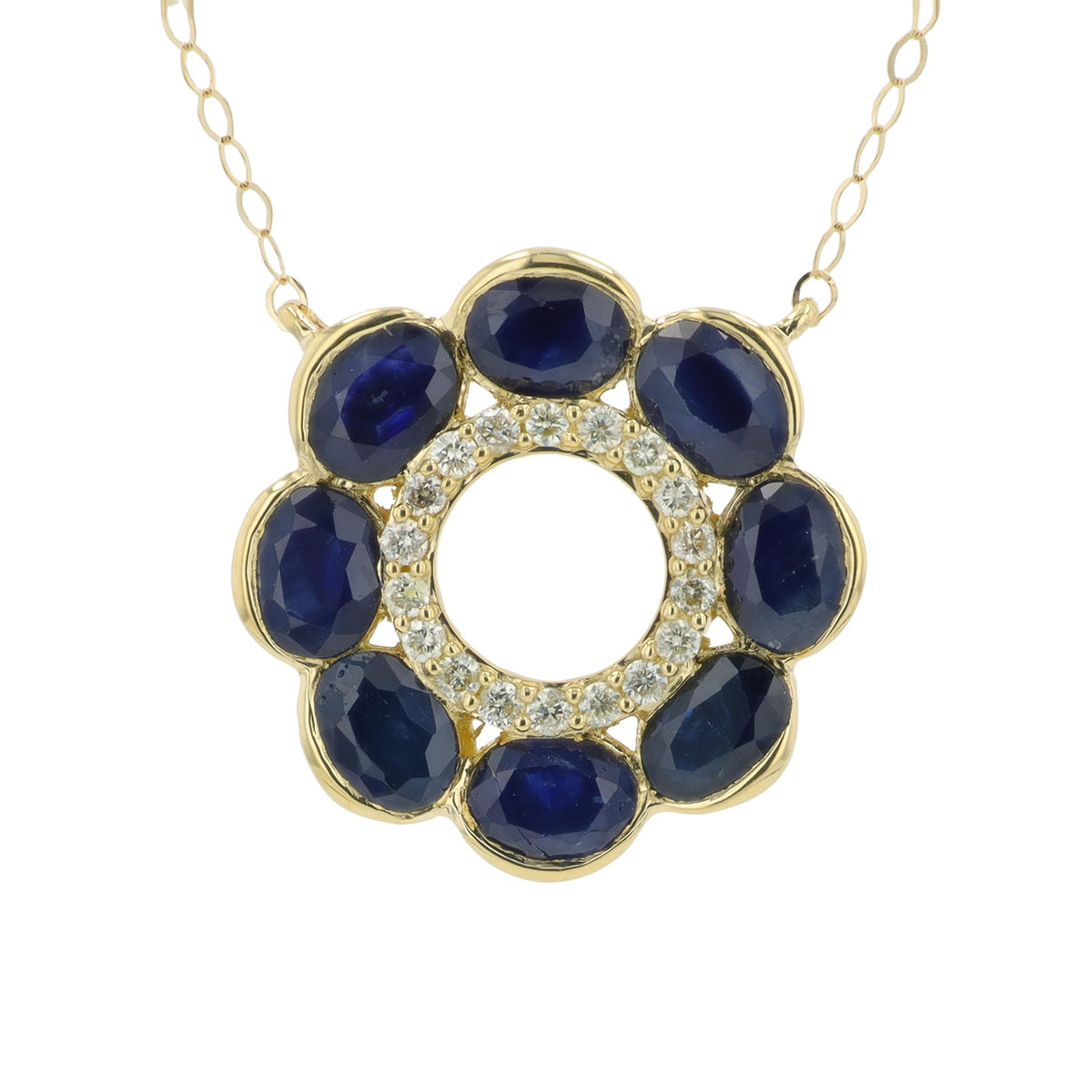 14K YG 1.65 CT Sapphire Necklace