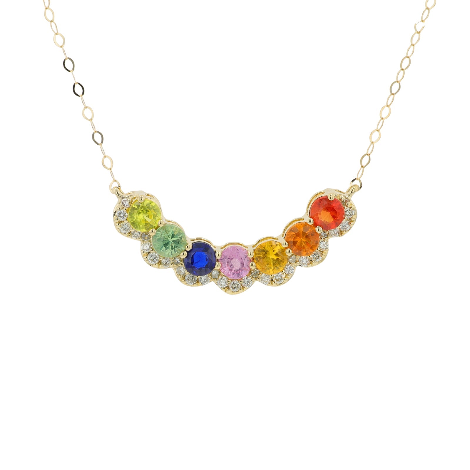 14K 1.05 CTW Multi Sapphire Pendant<p><strong>More Colors Available</p></strong>