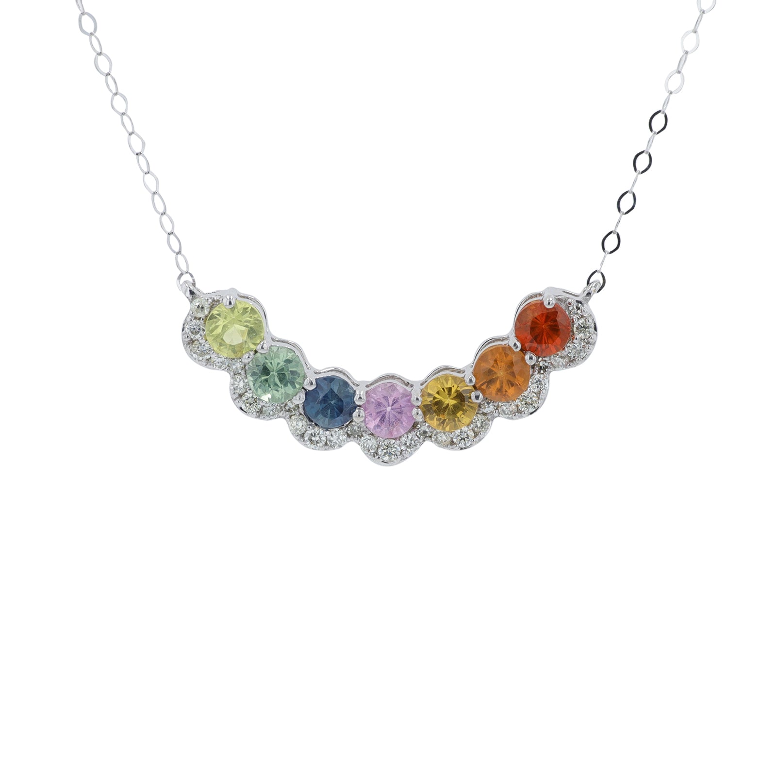 14K 1.05 CTW Multi Sapphire Pendant<p><strong>More Colors Available</p></strong>