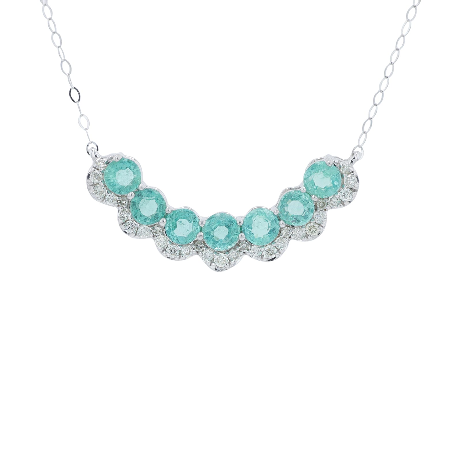 14K YG Gemstone Seven Stone Necklace<p><strong>More Colors Available</p></strong>